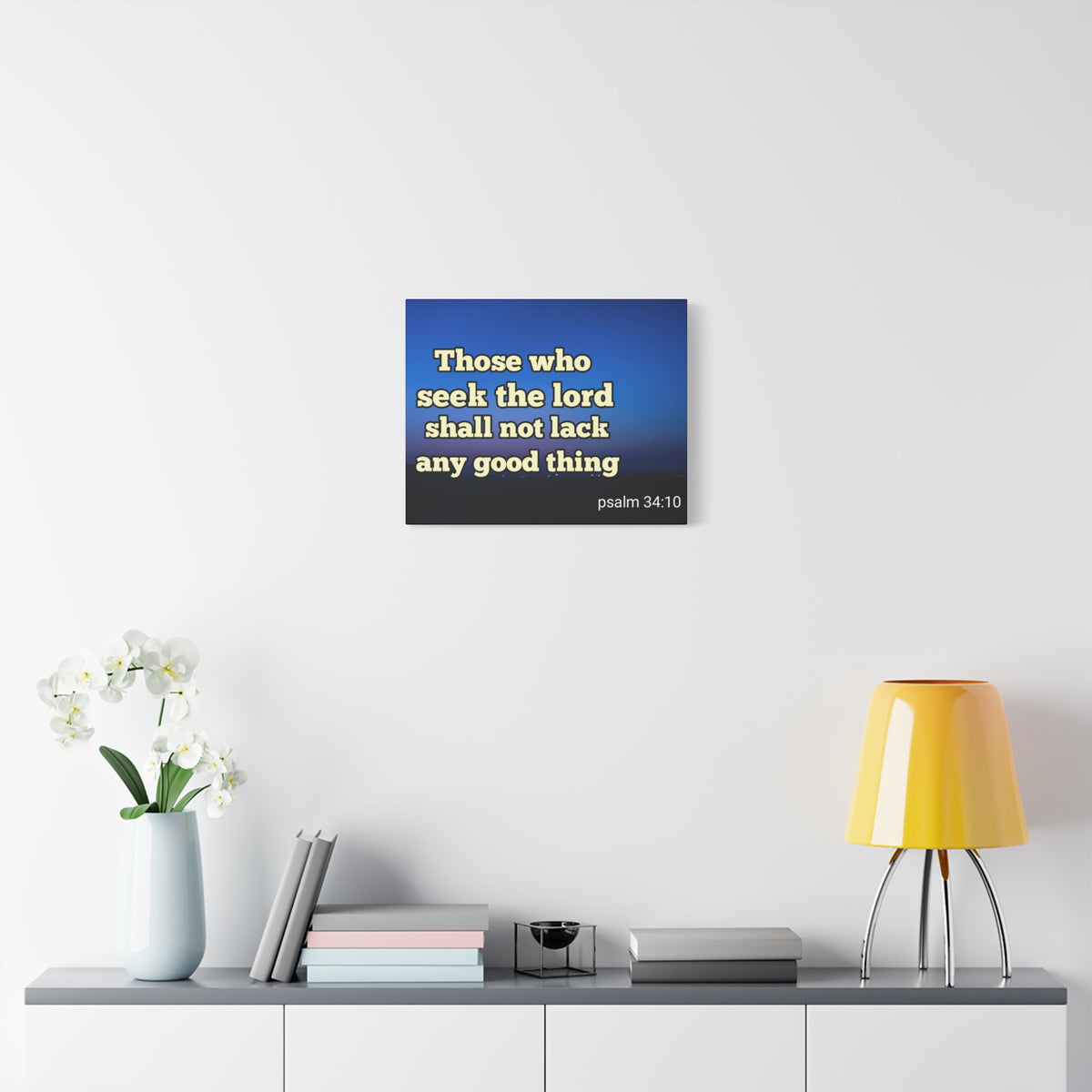 Scripture Walls Seek The Lord Psalm 34:10 Bible Verse Canvas Christian Wall Art Ready to Hang-Express Your Love Gifts