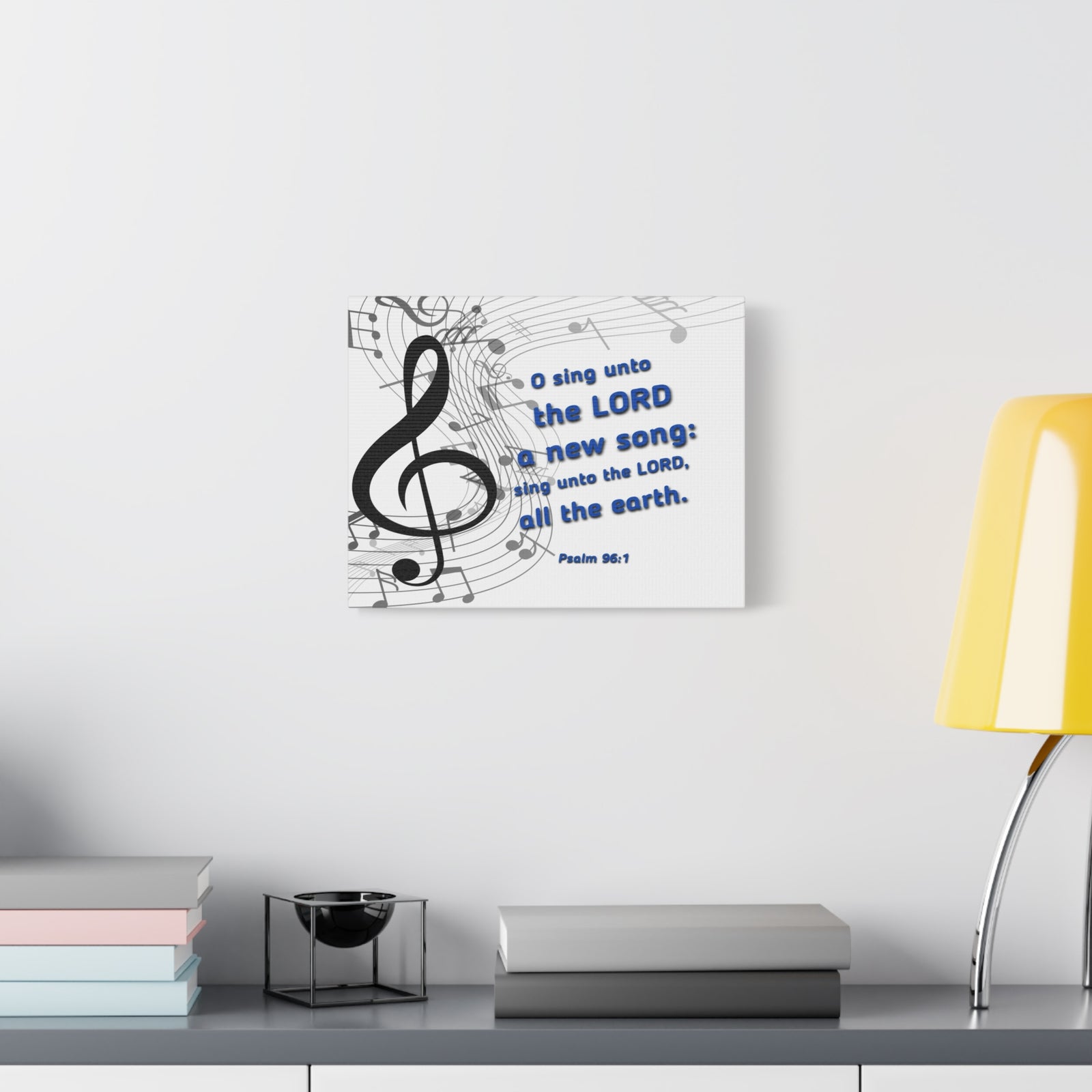 Scripture Canvas Sing Psalm 96:1 Christian Wall Art Bible Verse Print Ready to Hang-Express Your Love Gifts