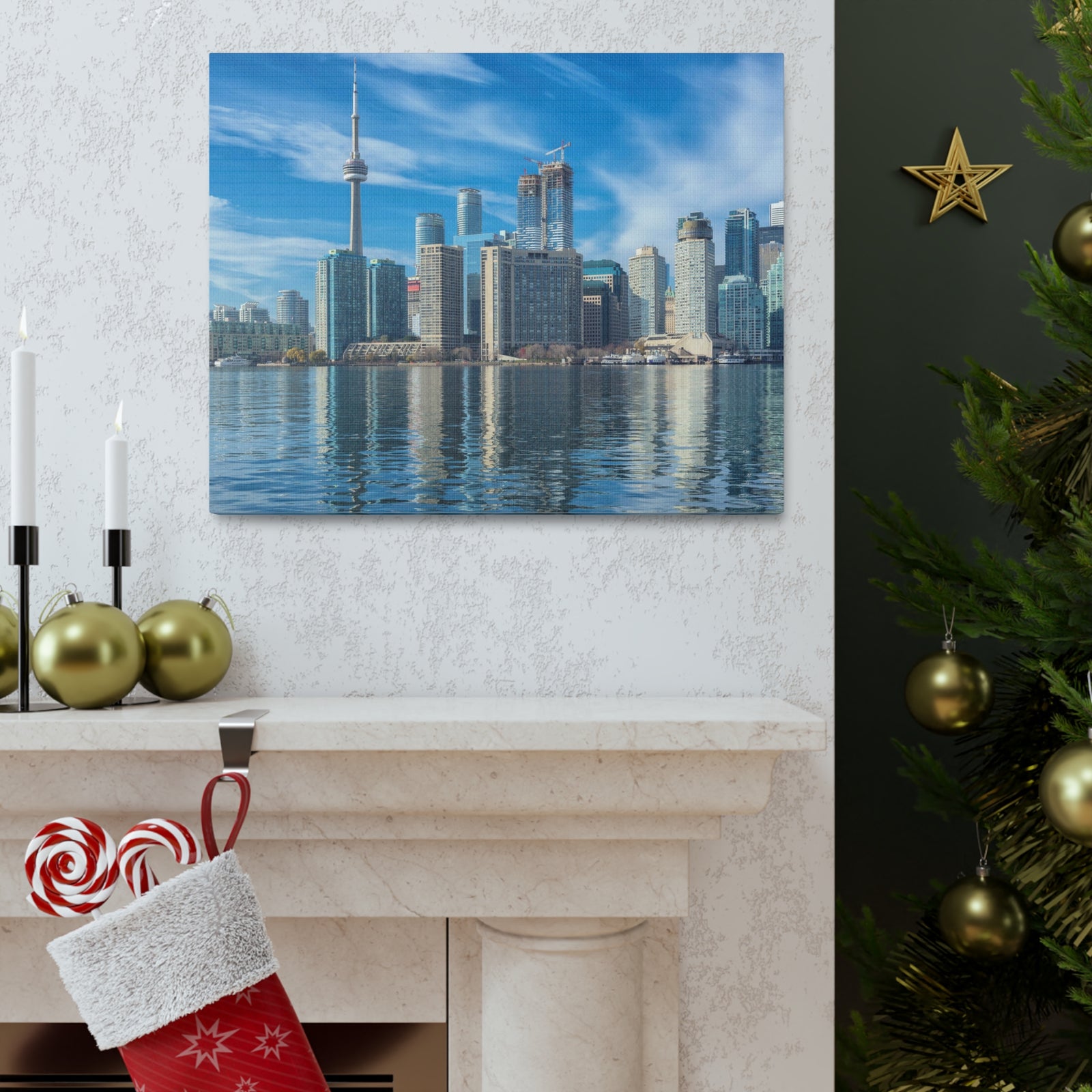 Toronto Daylight Skyline Canvas Artwork High-Quality Breathtaking Stunning Cityscape for Home Decor Ready to Hang-Express Your Love Gifts