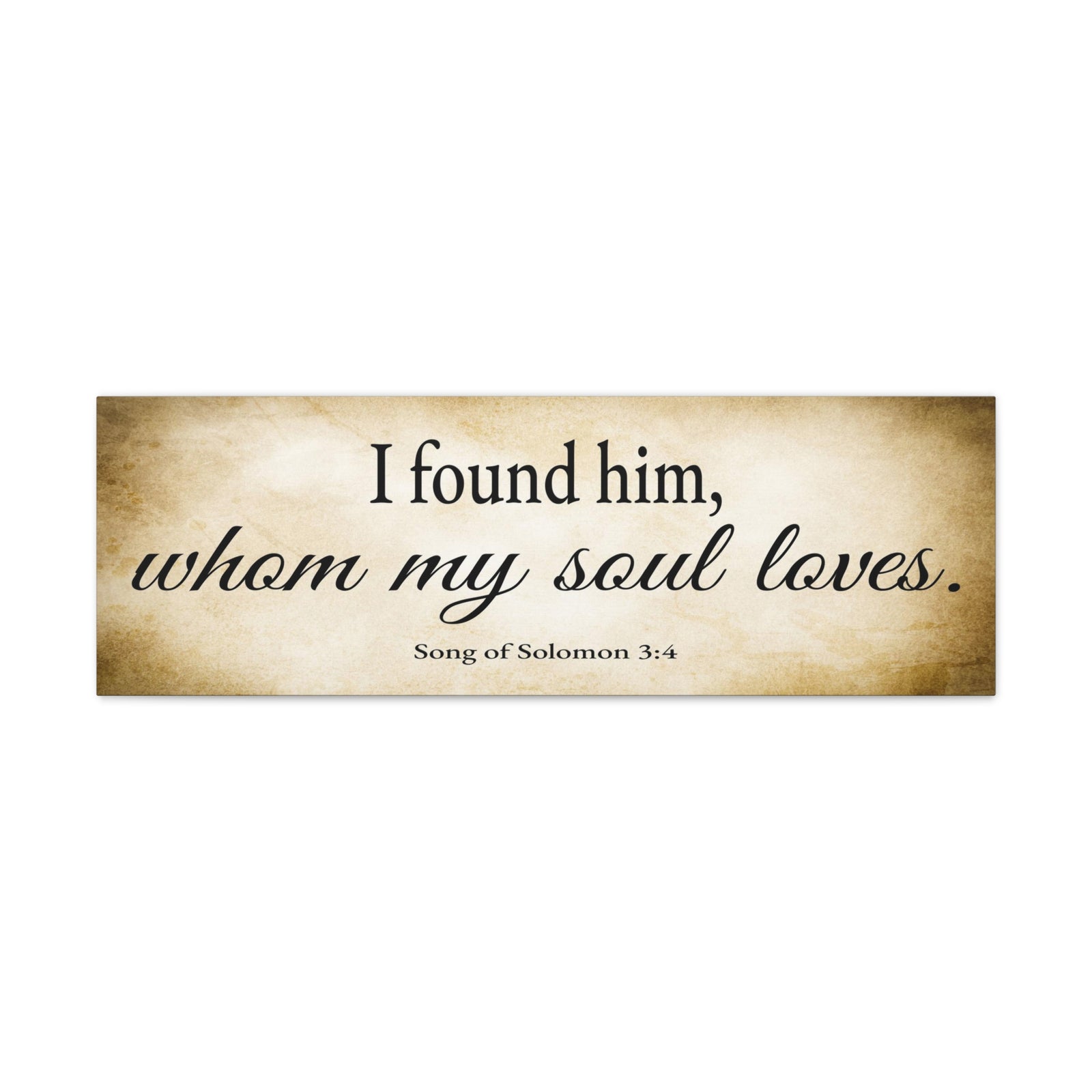 Scripture Walls Song of Solomon 3:4 Gold Bible Verse Canvas Christian Wall Art Ready to Hang Unframed-Express Your Love Gifts