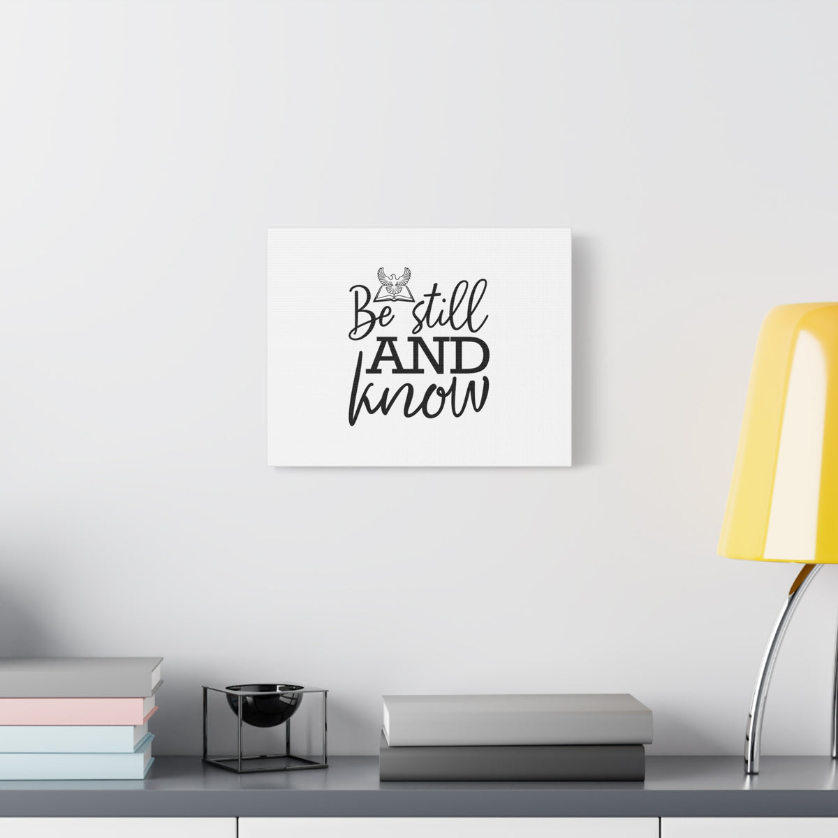 Scripture Canvas Be Still And Know Psalm 46:10 Christian Wall Art Bible Verse Print Ready to Hang-Express Your Love Gifts