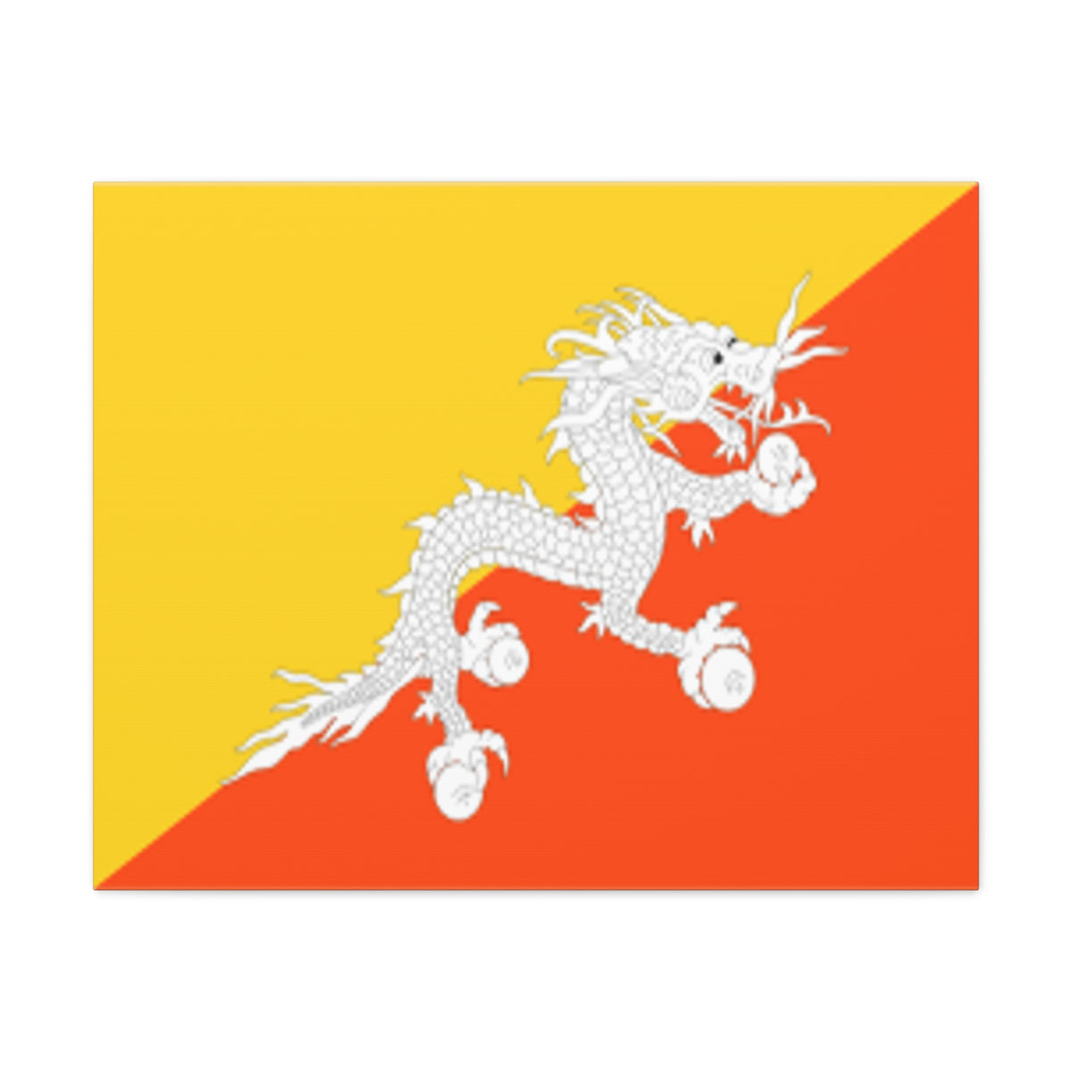 Bhutan Country Flag Canvas Vibrant Wall Art Unframed Home Decor-Express Your Love Gifts