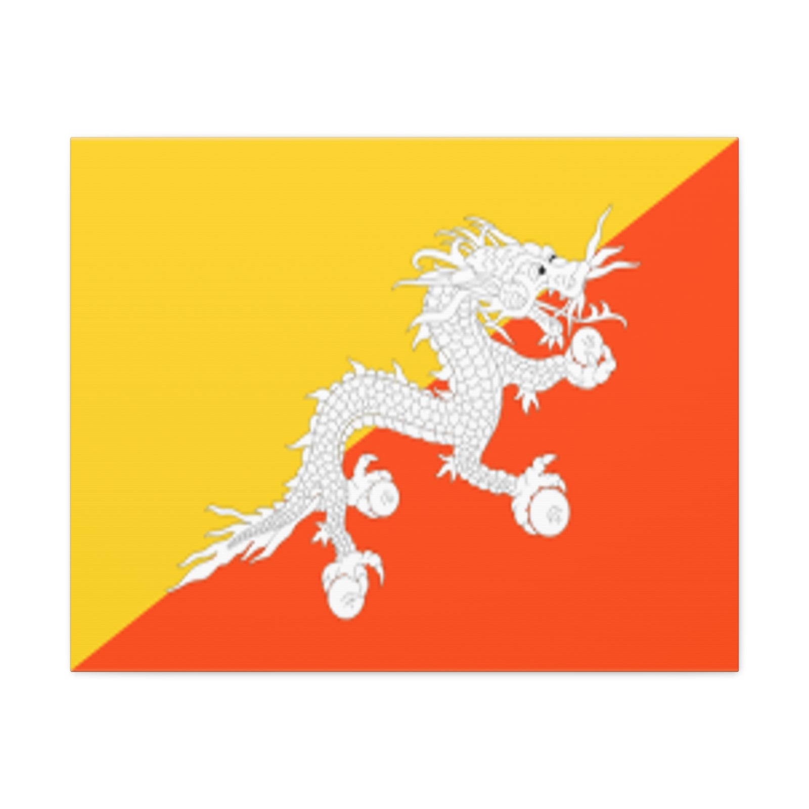 Bhutan Country Flag Canvas Vibrant Wall Art Unframed Home Decor-Express Your Love Gifts