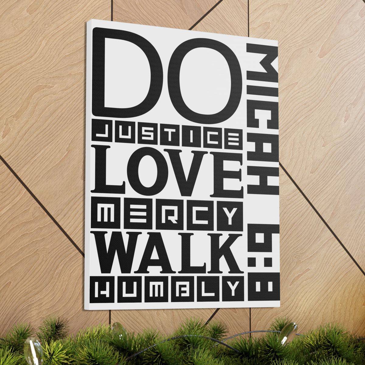 Scripture Walls Micah 6:8 DO Justice Bible Verse Canvas Christian Wall Art Ready to Hang Unframed-Express Your Love Gifts