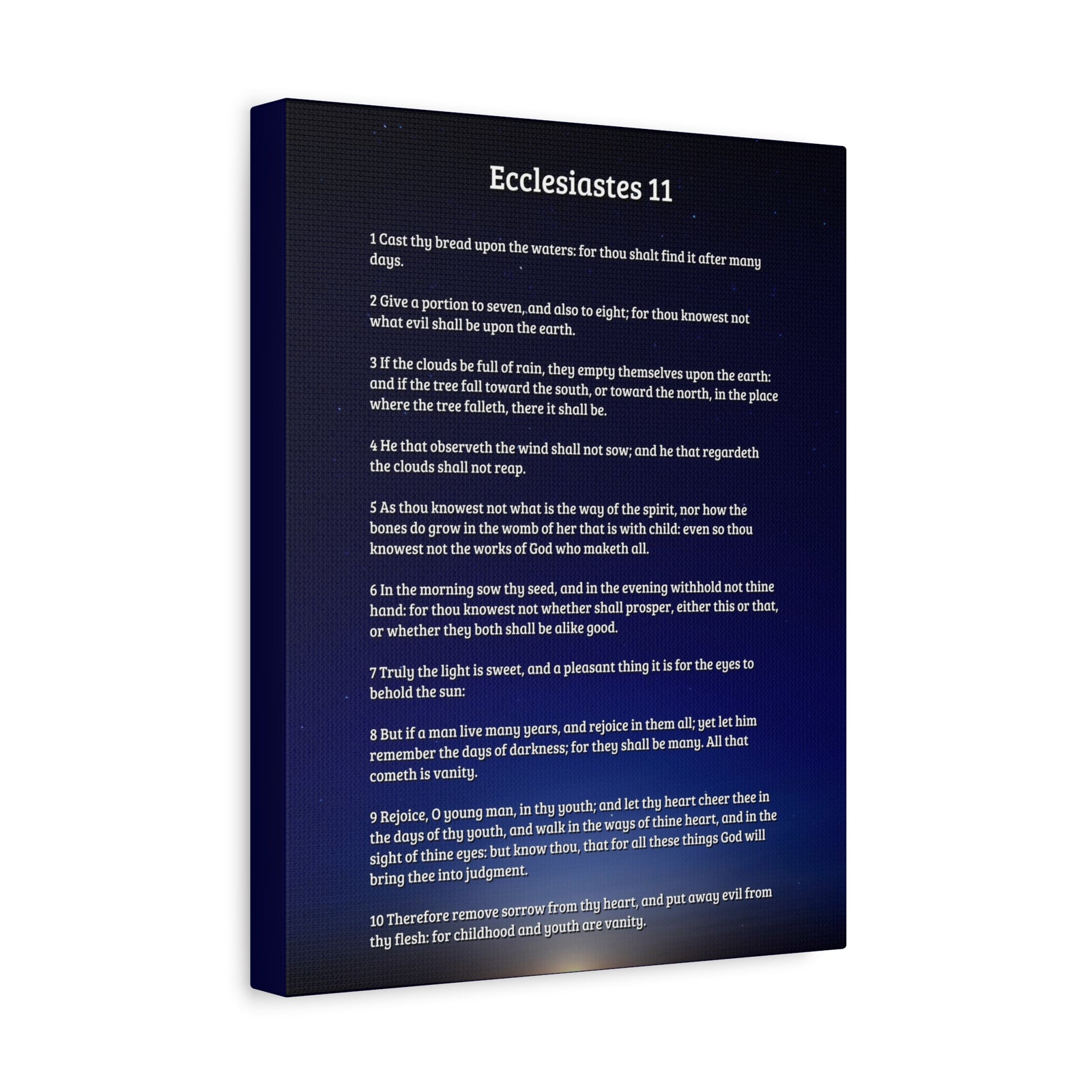 Scripture Walls Charity Ecclesiastes 11 Bible Verse Canvas Christian Wall Art Ready to Hang-Express Your Love Gifts