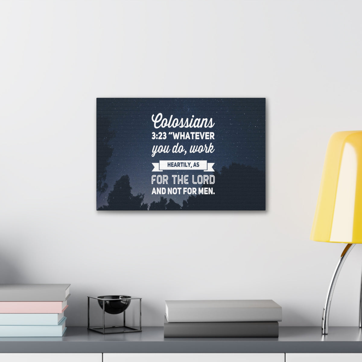 Scripture Canvas For The Lord Colossians 3:23 Christian Wall Art Bible Verse Print Ready to Hang-Express Your Love Gifts