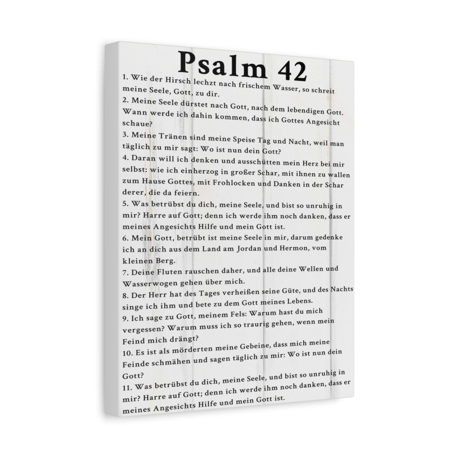 Scripture Walls Psalm 42 German White Bible Verse Canvas Christian Wall Art Ready to Hang Unframed-Express Your Love Gifts