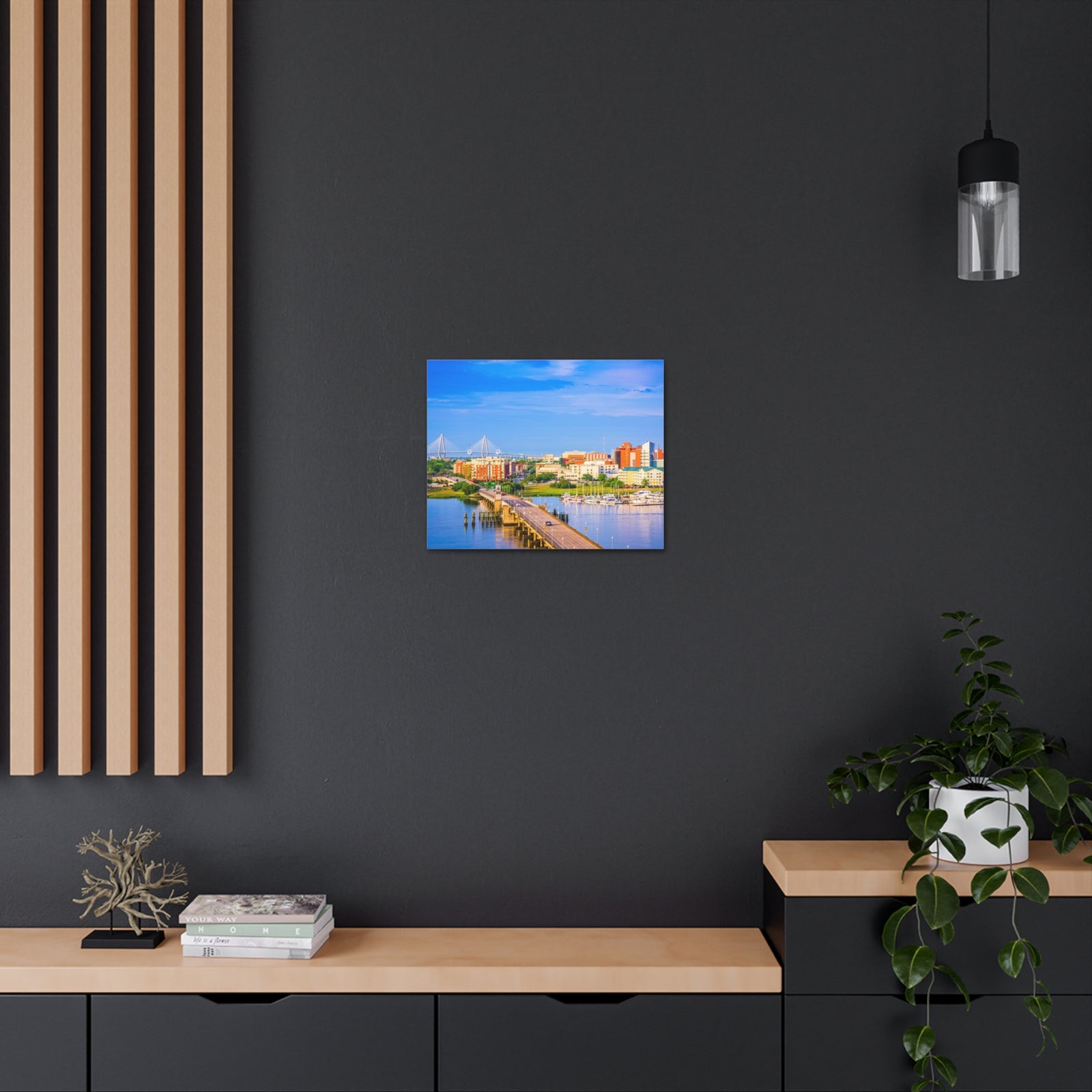 Charleston Daytime Skyline Canvas Artwork High-Quality Breathtaking Stunning Cityscape for Home Decor Ready to Hang-Express Your Love Gifts
