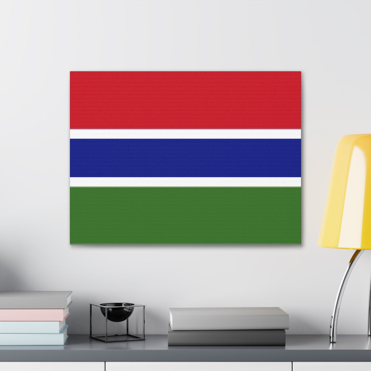 Gambia Country Flag Canvas Vibrant Wall Art Unframed Home Decor-Express Your Love Gifts