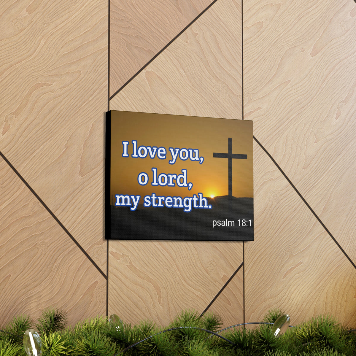 Scripture Walls O Lord, My Strength Psalm 18:1 Bible Verse Canvas Christian Wall Art Ready to Hang-Express Your Love Gifts