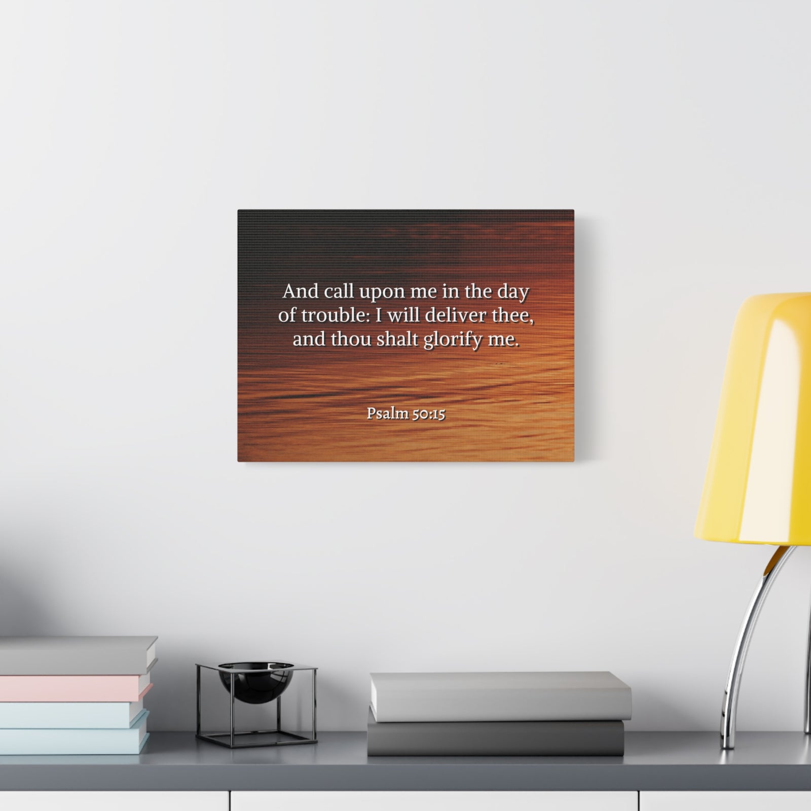 Scripture Walls Call On Me Psalm 50:15 Bible Verse Canvas Christian Wall Art Ready to Hang-Express Your Love Gifts