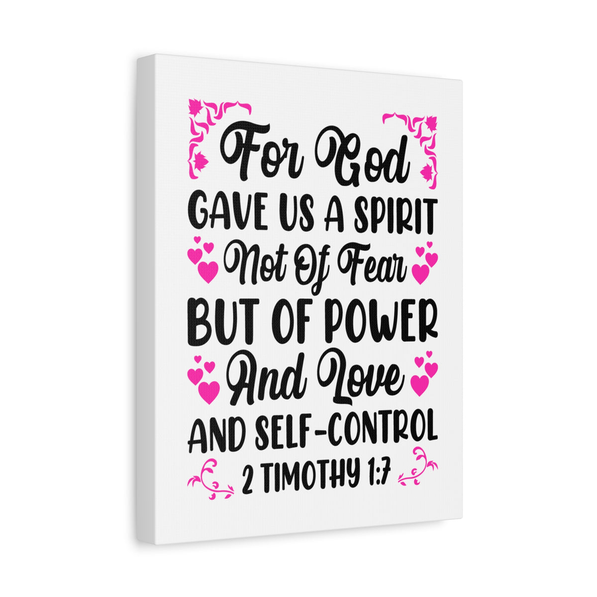 Scripture Canvas Gave Us A Spirit 2 Timothy 1:7 Christian Wall Art Bible Verse Print Ready to Hang-Express Your Love Gifts
