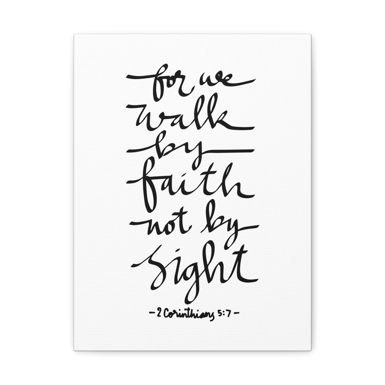 Scripture Canvas For We Walk By Faith 2 Corinthians 5:7 Christian Wall Art Bible Verse Print Ready To Hang-Express Your Love Gifts