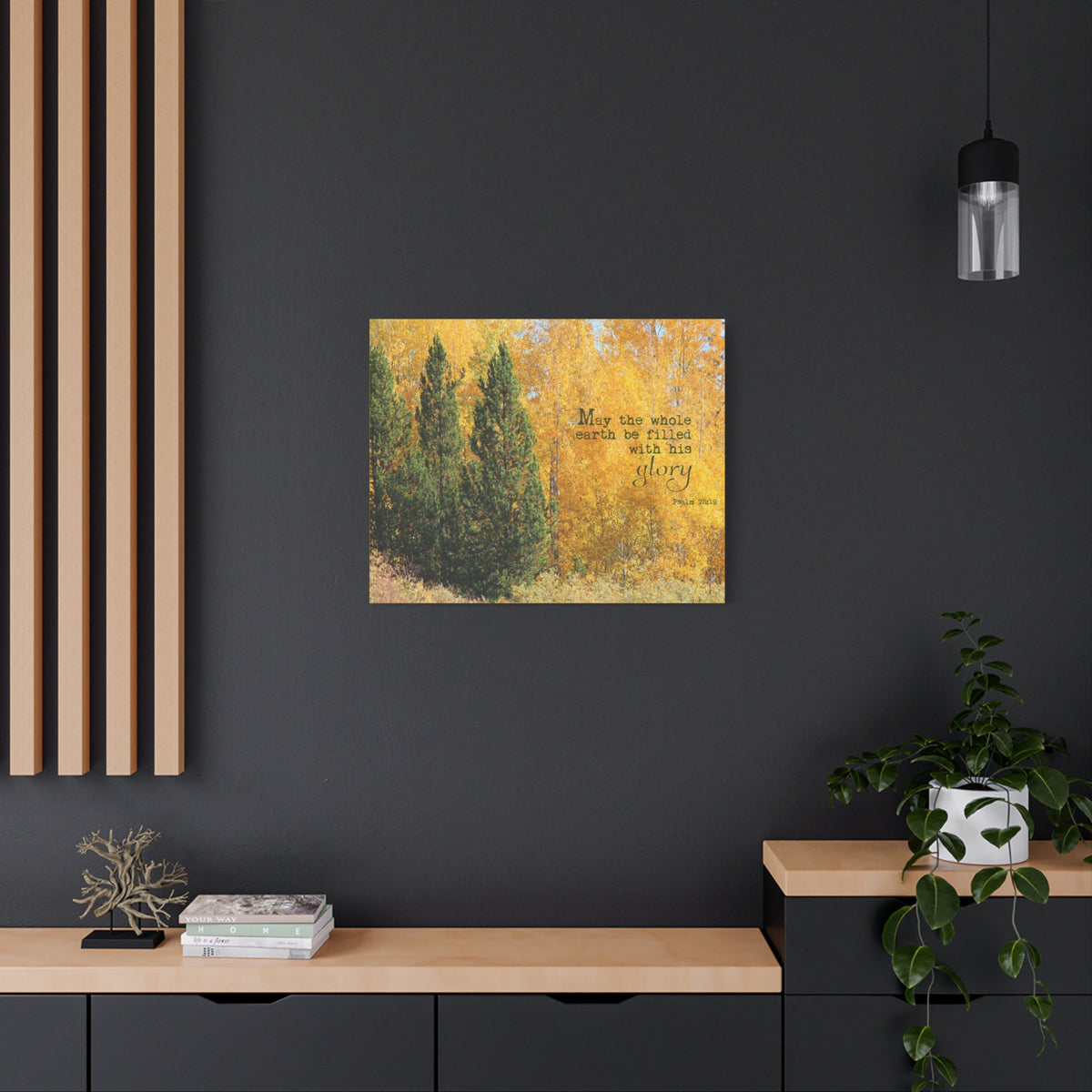 Scripture Walls Filled With His Glory Psalm 72:19 Bible Verse Canvas Christian Wall Art Bible Verse Print Ready To Hang-Express Your Love Gifts