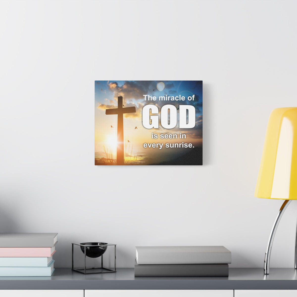 Scripture Canvas The Miracle of God Psalm 118:24 Christian Wall Art Bible Verse Print Ready to Hang-Express Your Love Gifts