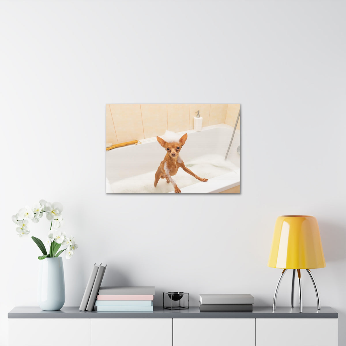 Cute Russkiy Toy Bath Canvas Wall Art for Home Decor Ready-to-Hang-Express Your Love Gifts