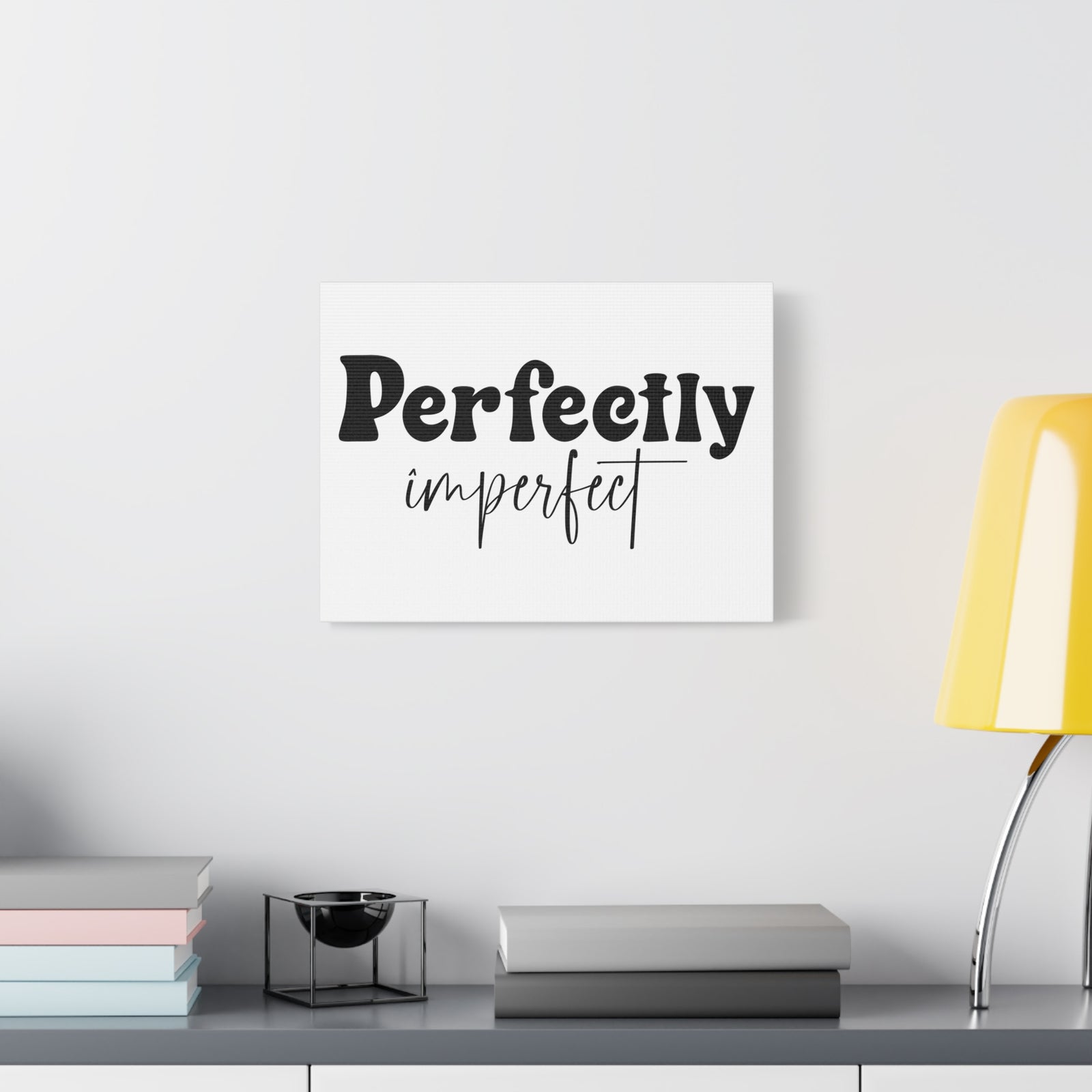 Inspirational Quote Canvas Perfectly Imperfect Wall Art Motivational Motto Inspiring Prints Artwork Decor Ready to Hang-Express Your Love Gifts