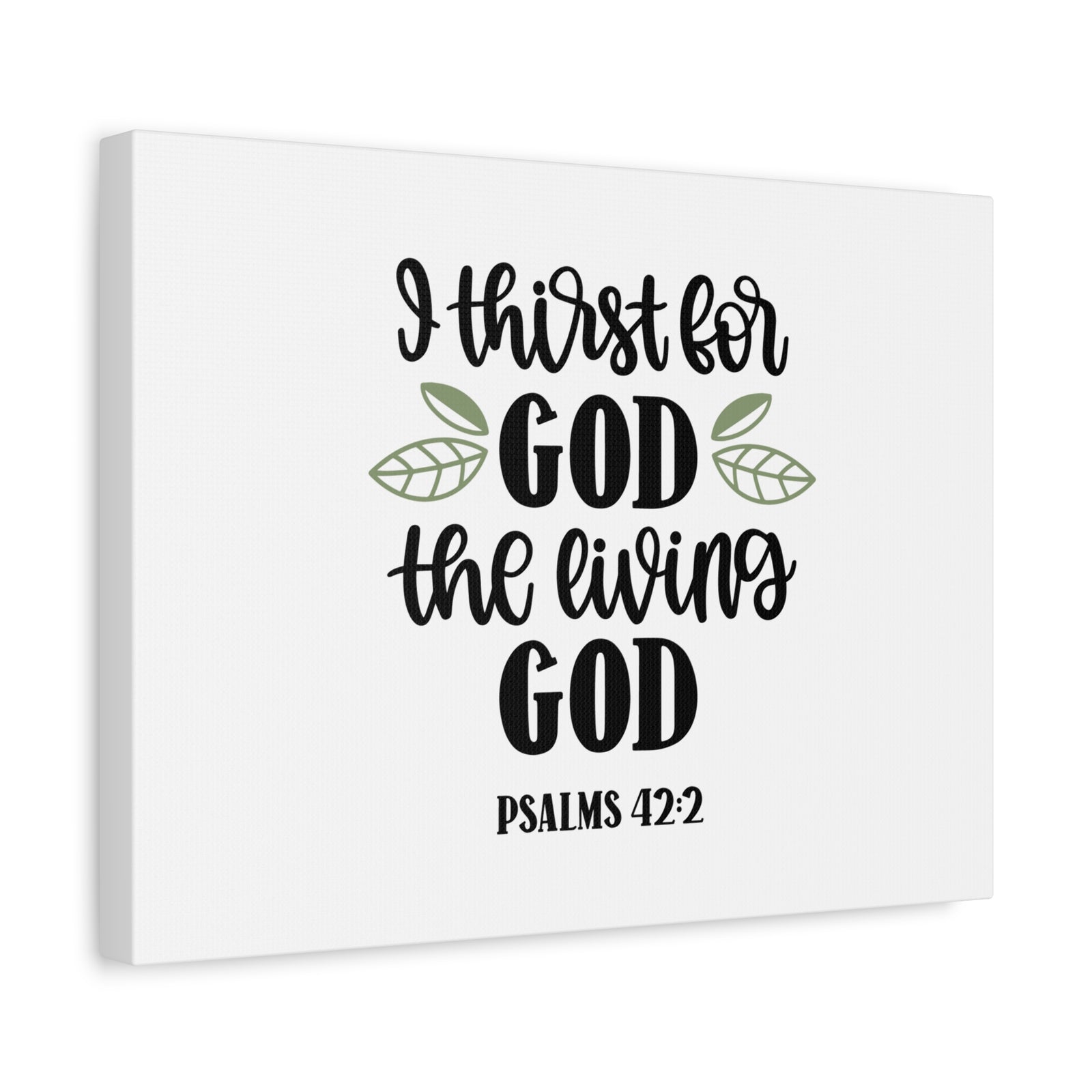 Scripture Canvas The Living God Psalm 42:2 Christian Wall Art Bible Verse Print Ready to Hang-Express Your Love Gifts