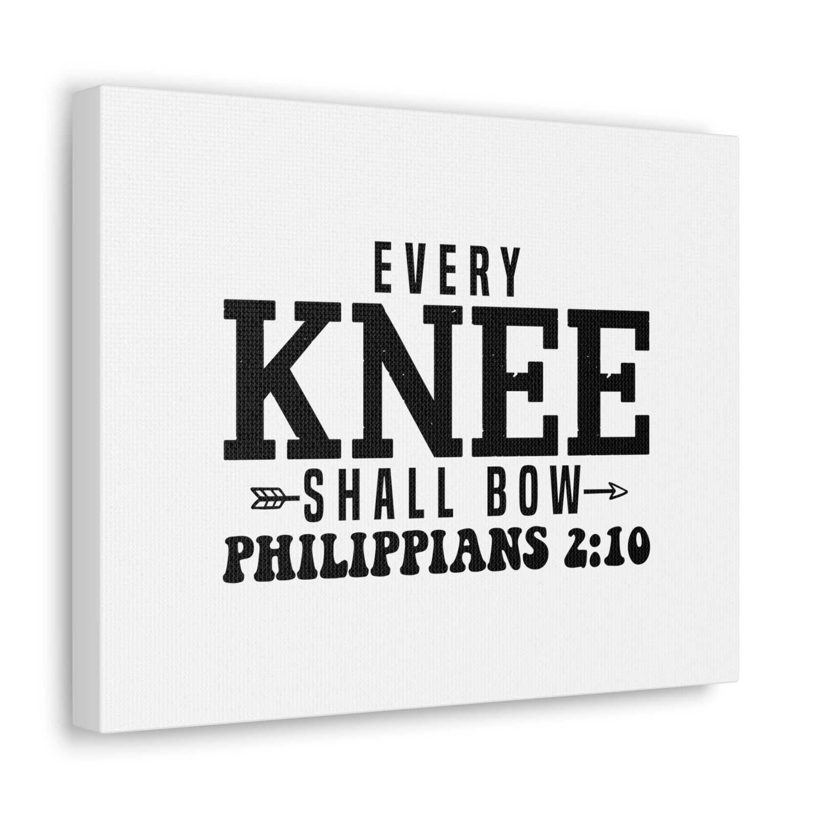 Scripture Walls Philippians 2:10 Every Knee Shall Bow Bible Verse Canvas Christian Wall Art Ready to Hang Unframed-Express Your Love Gifts