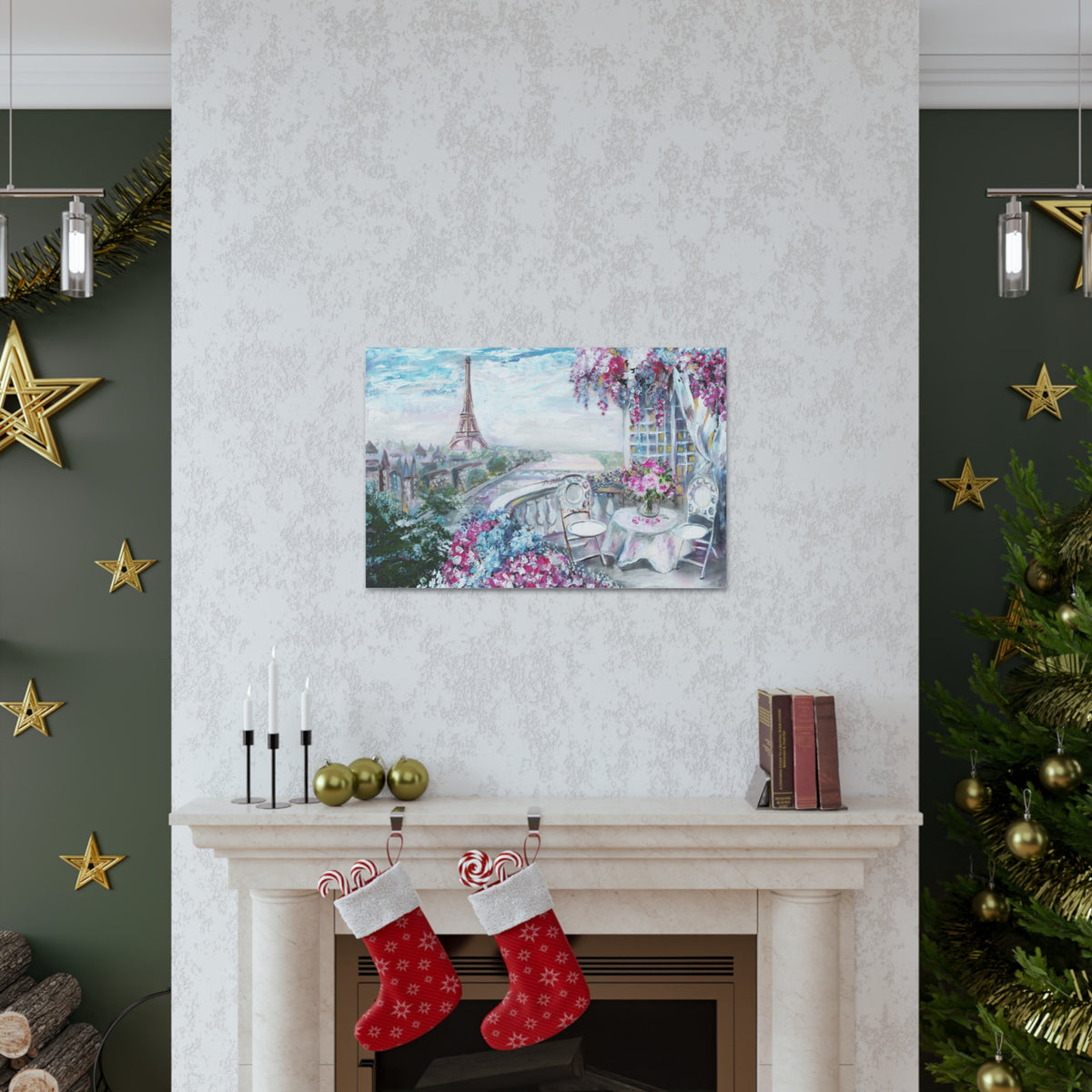 Paris Pink Eiffel Tower France Canvas Artwork High-Quality Breathtaking French City for Home Decor Ready to Hang-Express Your Love Gifts