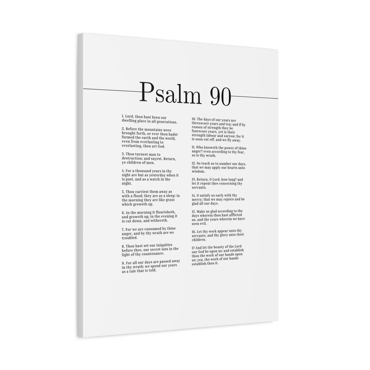 Scripture Canvas The Beauty Of The Lord Our God Psalm 90 Christian Wall Art Bible Verse Print Ready to Hang-Express Your Love Gifts