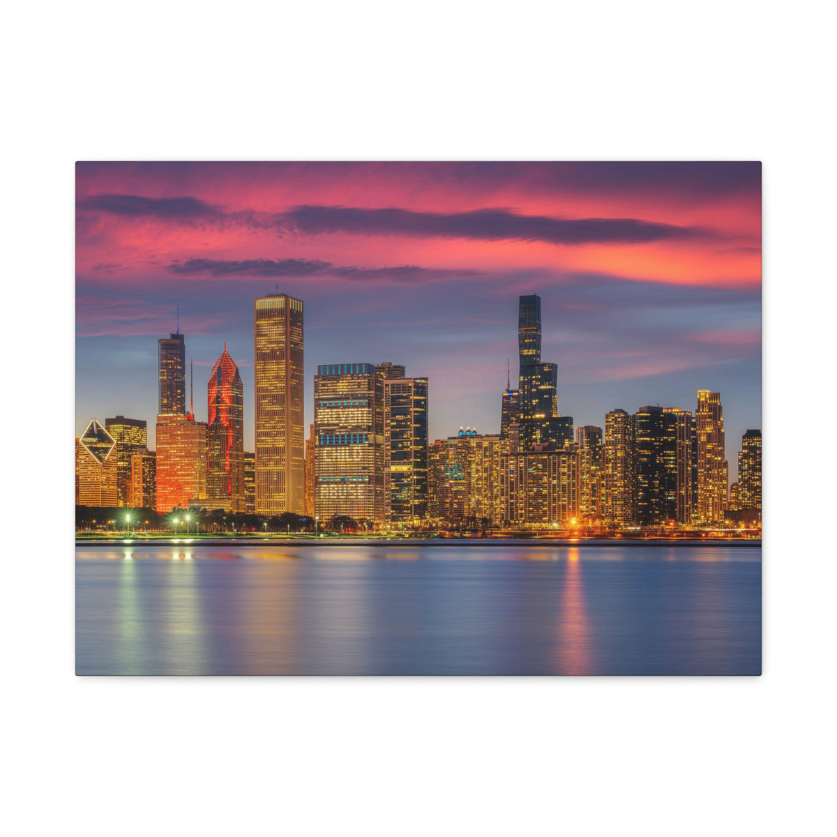 Las Vegas Night Skyline Canvas Artwork High-Quality Breathtaking Stunning Cityscape for Home Decor Ready to Hang-Express Your Love Gifts