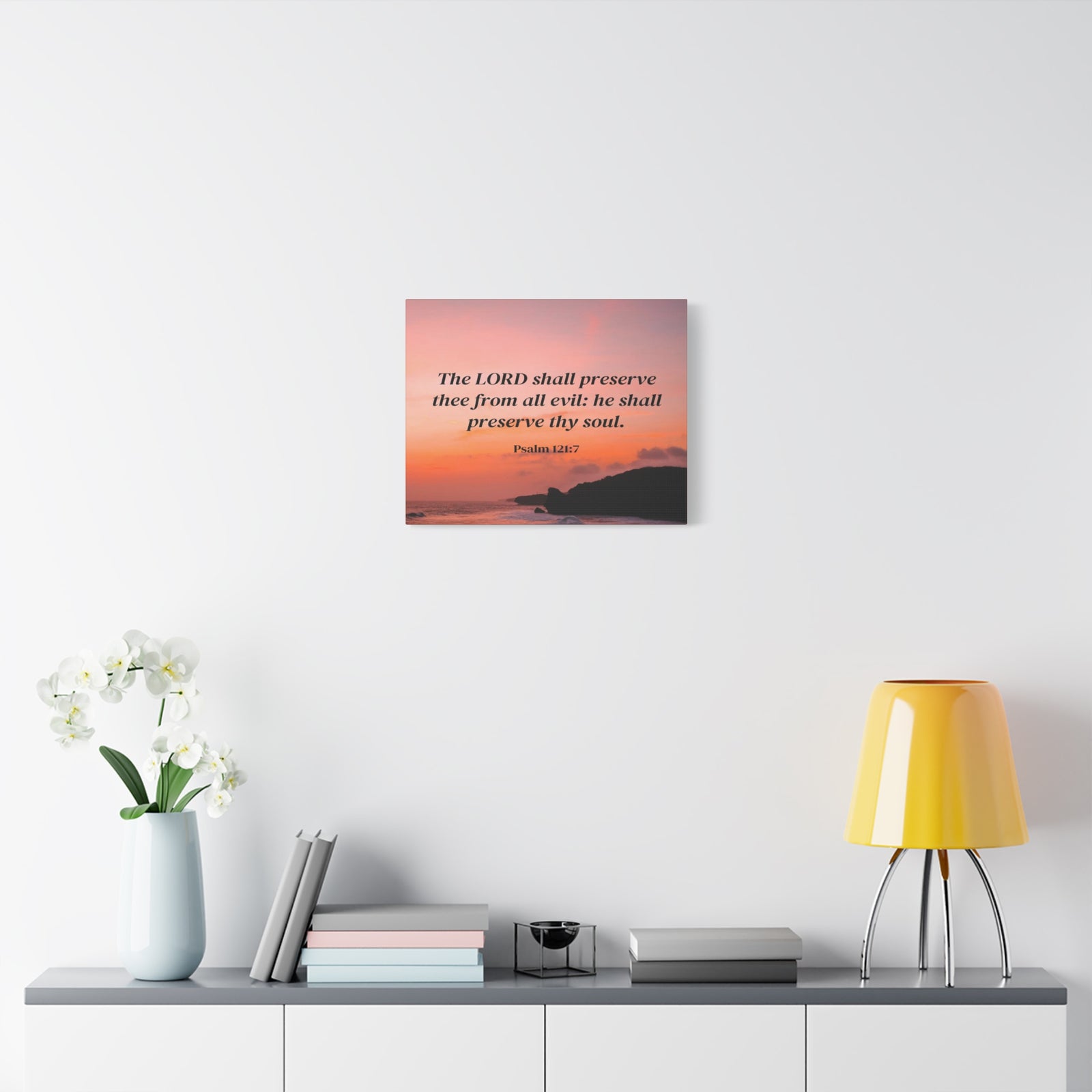 Scripture Walls Preserve Thy Soul Psalm 121:7 Bible Verse Canvas Christian Wall Art Ready to Hang-Express Your Love Gifts
