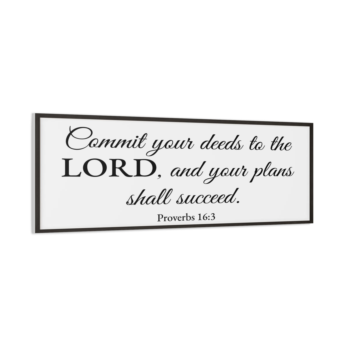 Scripture Walls Proverbs 16:3 White Bible Verse Canvas Christian Wall Art Ready to Hang Unframed-Express Your Love Gifts