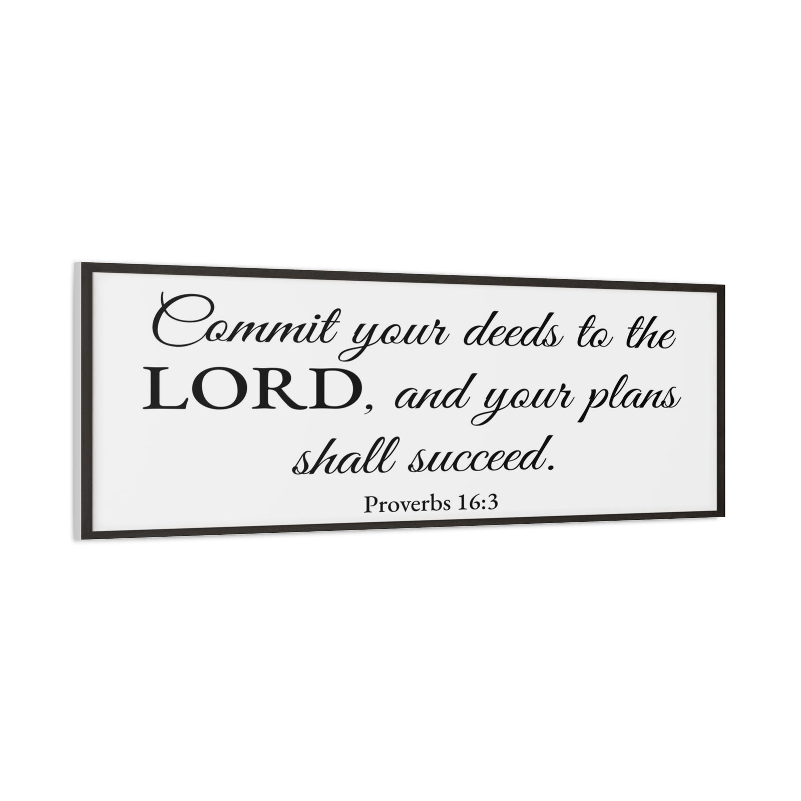 Scripture Walls Proverbs 16:3 White Bible Verse Canvas Christian Wall Art Ready to Hang Unframed-Express Your Love Gifts
