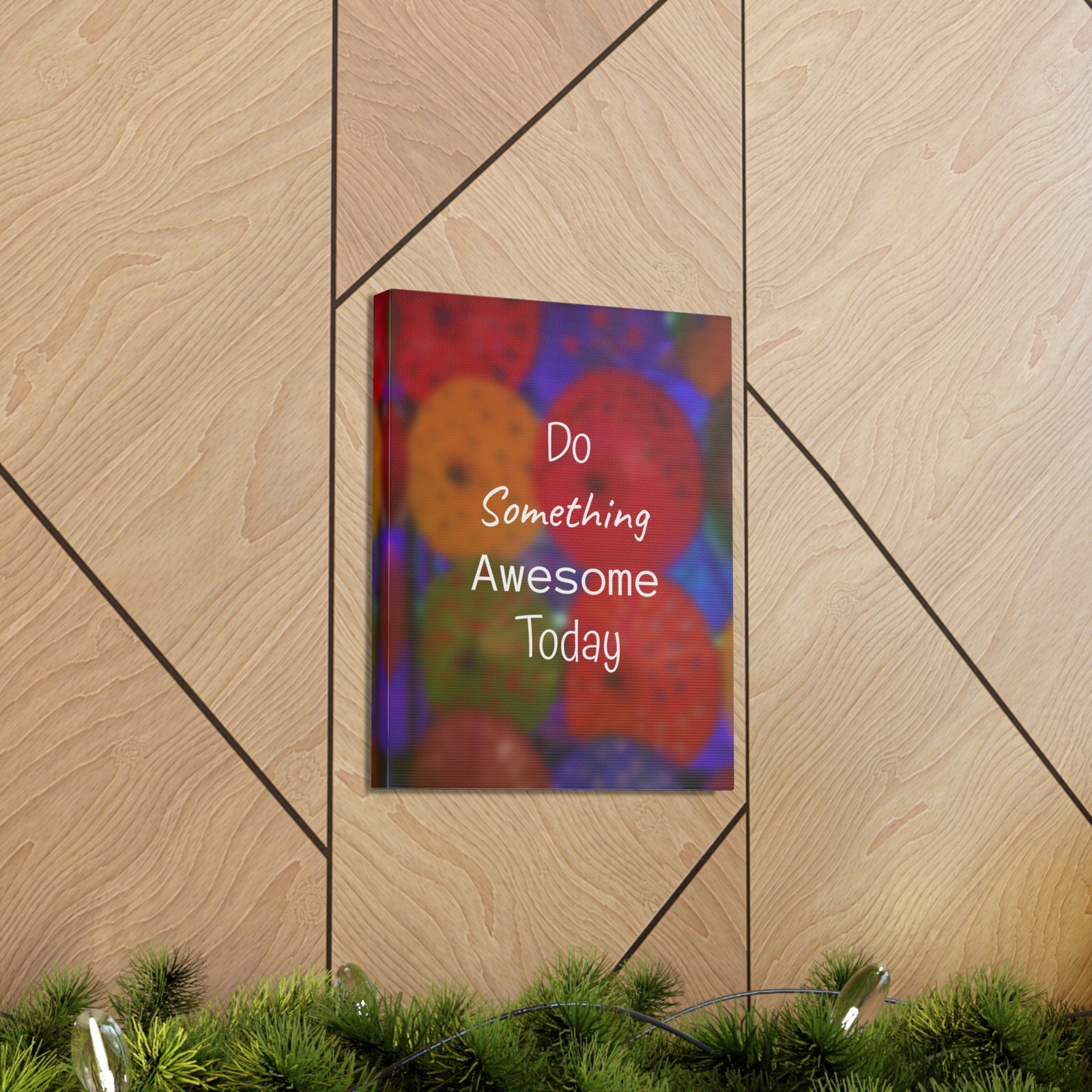 Inspirational Quote Canvas Do Something Awesome Today Motivational Print Ready to Hang Artwork-Express Your Love Gifts