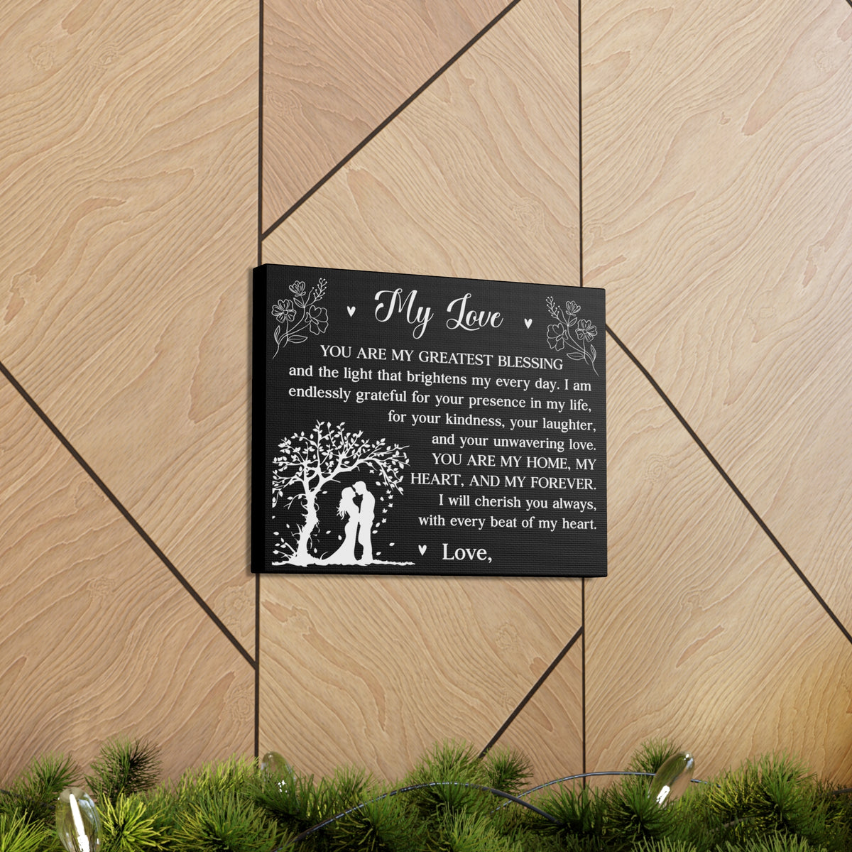 Personalized You Are My Greatest Blessing Romantic Inspirational Print Ready to Hang Artwork Unframed-Express Your Love Gifts