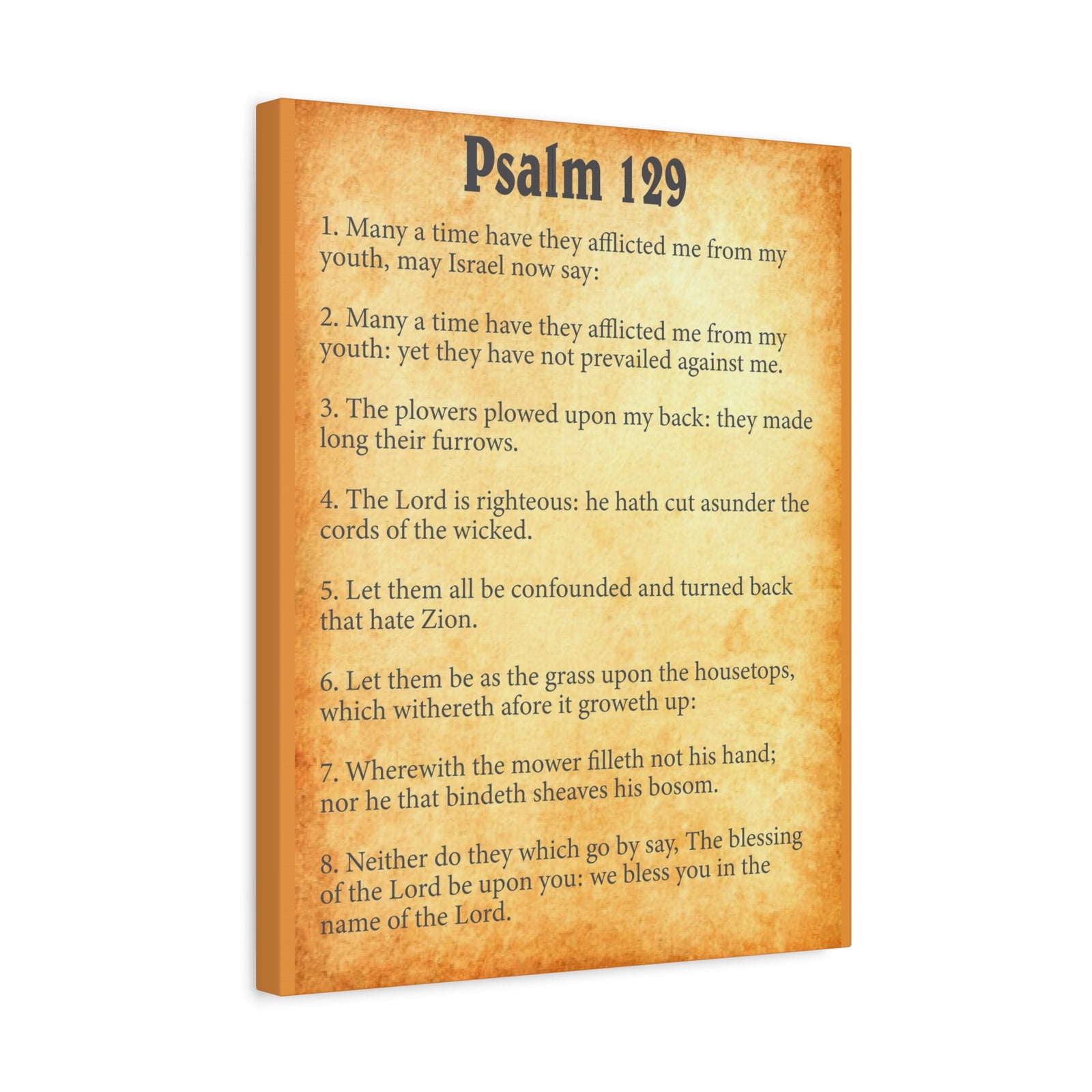 Scripture Walls Psalm 129 Gold Bible Chapter Canvas Christian Wall Art Ready to Hang-Express Your Love Gifts