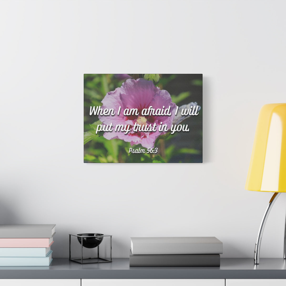 Scripture Canvas I Will Put My Trust Psalm 56:3 Christian Wall Art Bible Verse Print Ready to Hang-Express Your Love Gifts