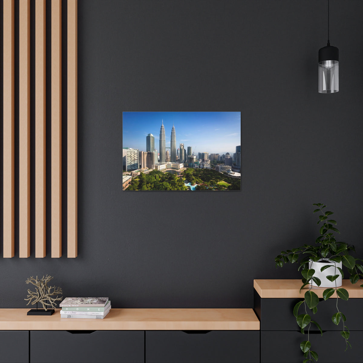 Kuala Lumpur Daytime Skyline Canvas Artwork High-Quality Breathtaking Stunning Cityscape for Home Decor Ready to Hang-Express Your Love Gifts