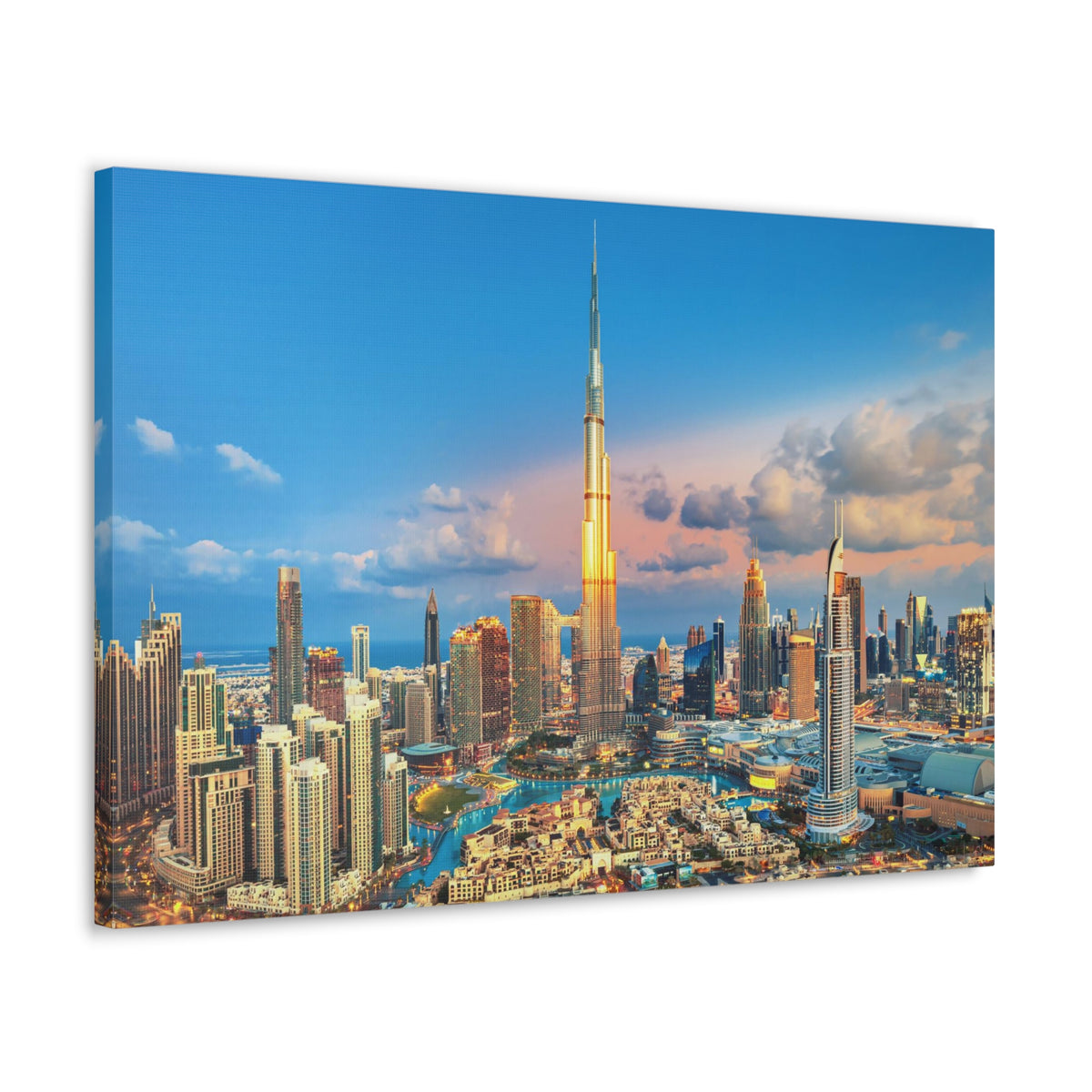 Dubai Daytime Skyline Canvas Artwork High-Quality Breathtaking Stunning Cityscape for Home Decor Ready to Hang-Express Your Love Gifts