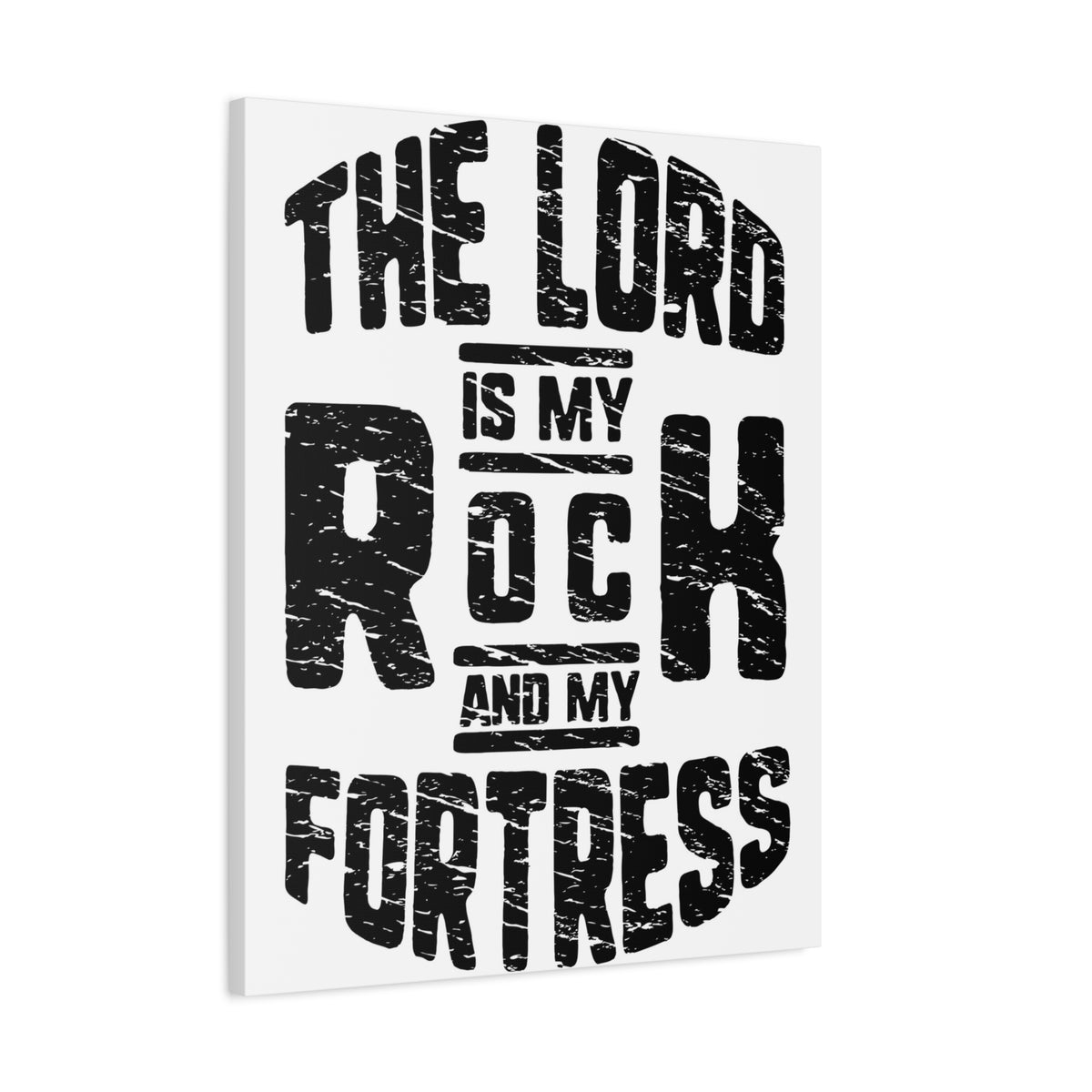 Scripture Walls Psalms 18:2 Lord My Rock and Fortress Bible Verse Canvas Christian Wall Art Ready to Hang Unframed-Express Your Love Gifts