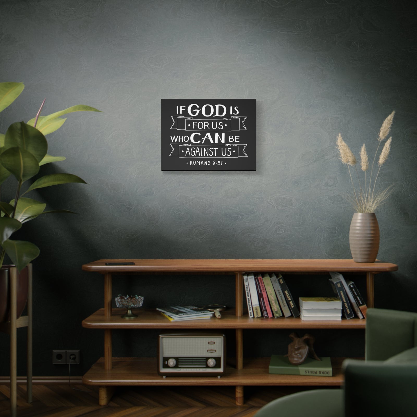 Scripture Canvas God For Us Matthew 6:33 Christian Wall Art Bible Verse Print Ready to Hang-Express Your Love Gifts