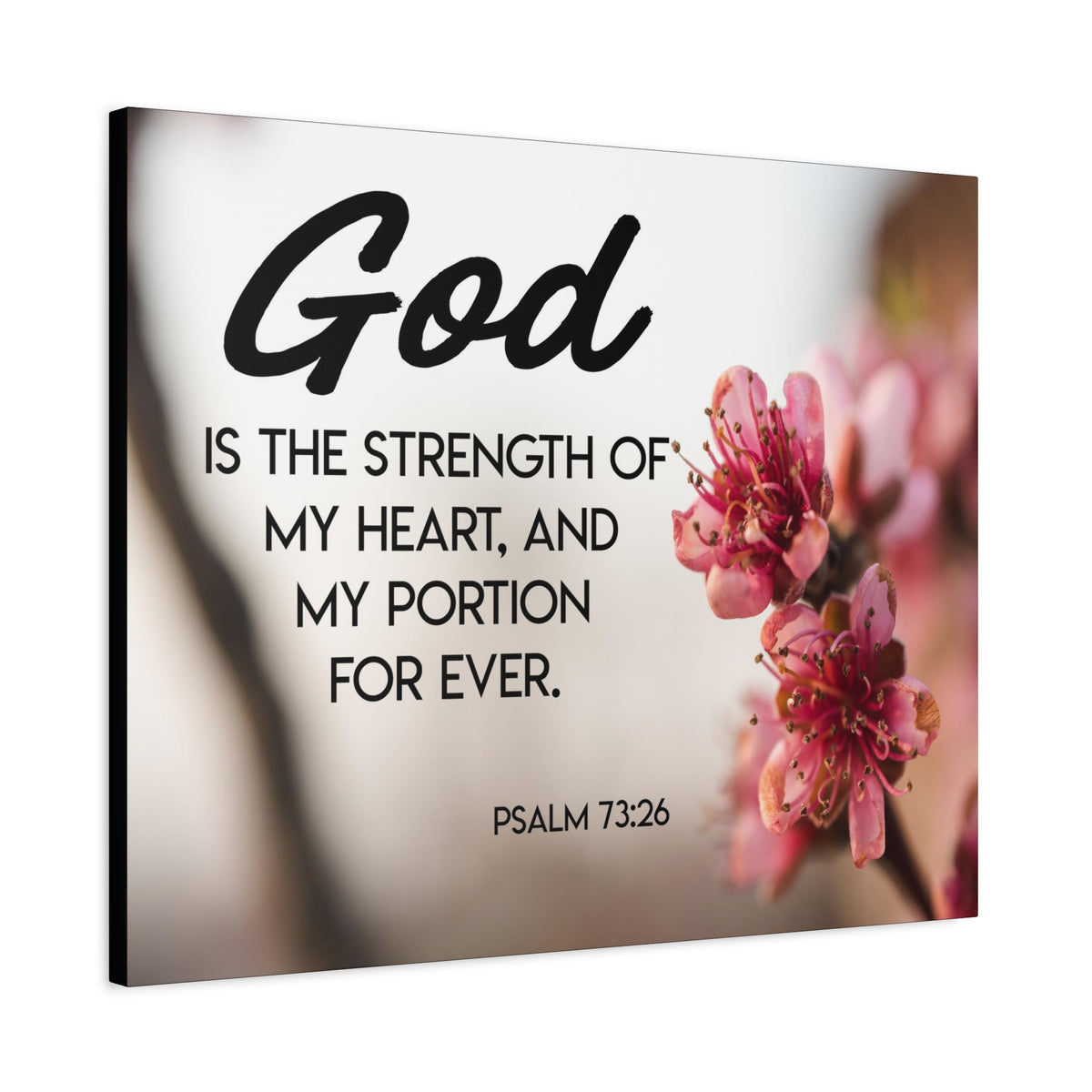 Bible Verse Canvas God is My Strength Psalm 73:26 Wall Art Christian Home Decor-Express Your Love Gifts
