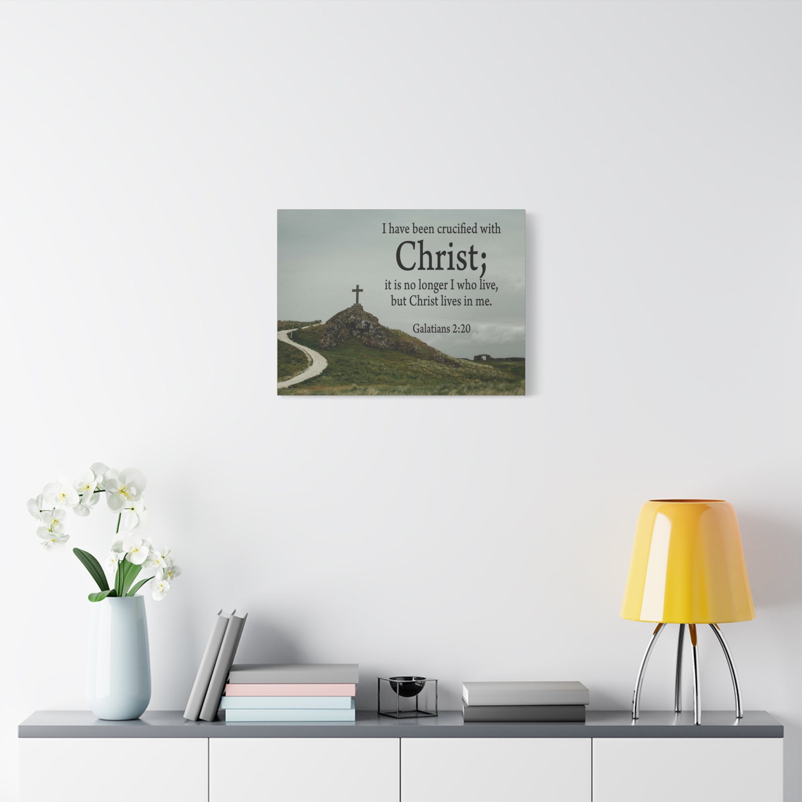 Scripture Walls Canvas No Longer I But Christ Galatians 2:20 Wall Art Christian Home Decor-Express Your Love Gifts