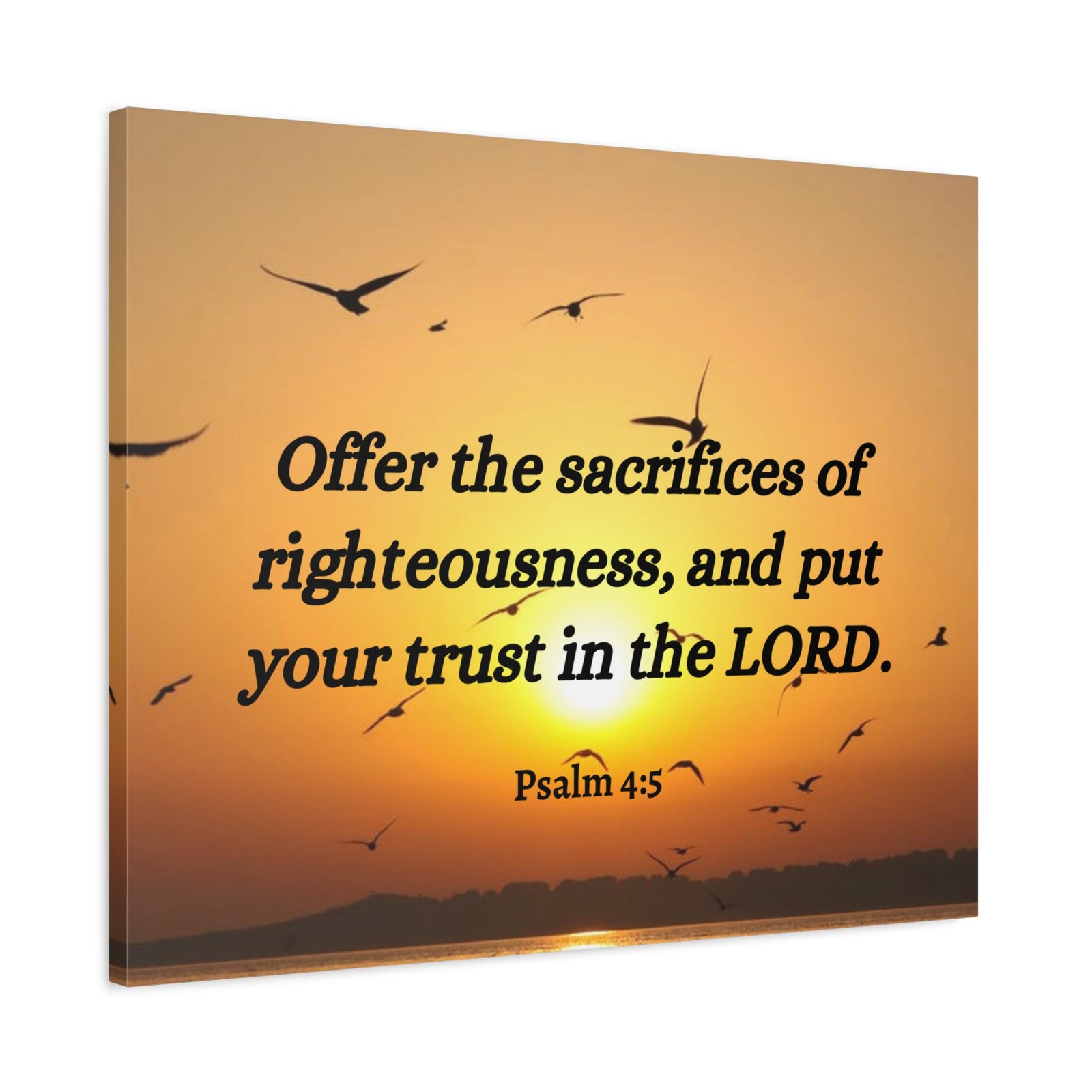 Scripture Walls Sacrifices Of Righteousness Psalm 4:5 Bible Verse Canvas Christian Wall Art Ready to Hang-Express Your Love Gifts