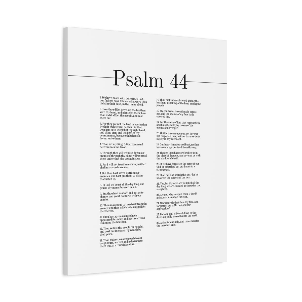 Scripture Canvas The Secrets Of The Heart Psalm 44 Christian Wall Art Bible Verse Print Ready to Hang-Express Your Love Gifts