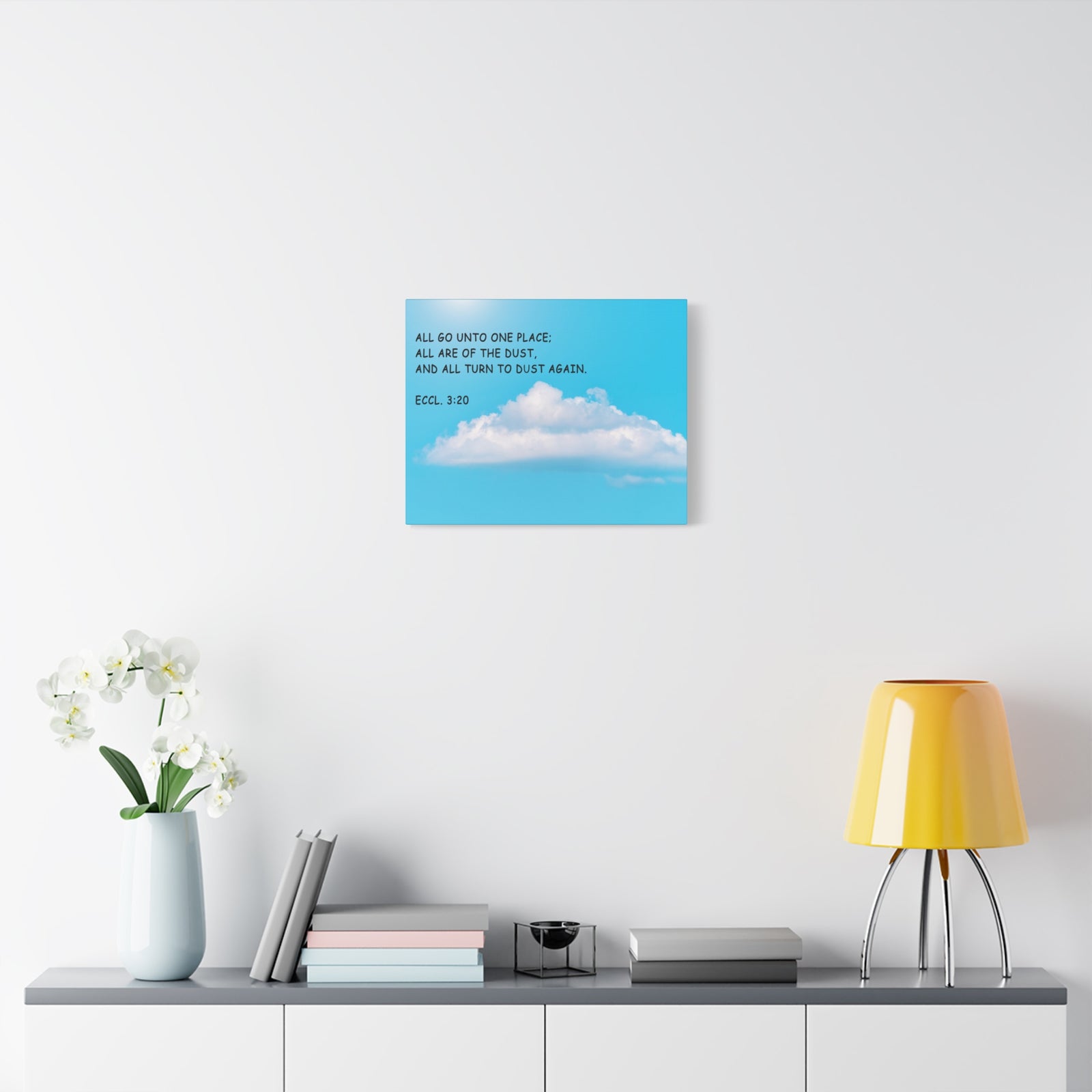 Scripture Walls Unto One Place Ecclesiastes 3:20 Bible Verse Canvas Christian Wall Art Ready to Hang-Express Your Love Gifts