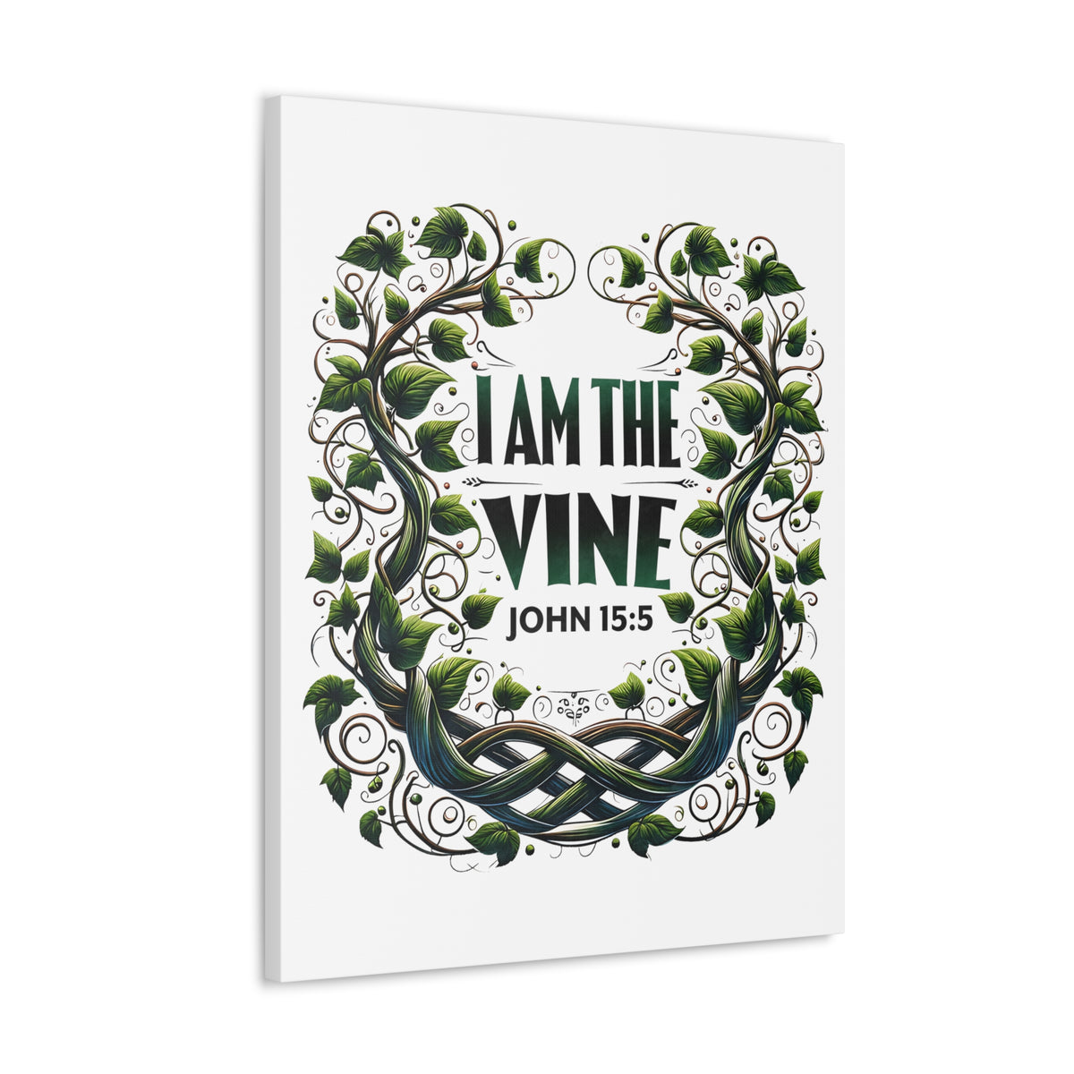 Scripture Walls John 15:5 I Am the Vine Bible Verse Canvas Christian Wall Art Ready to Hang Unframed-Express Your Love Gifts