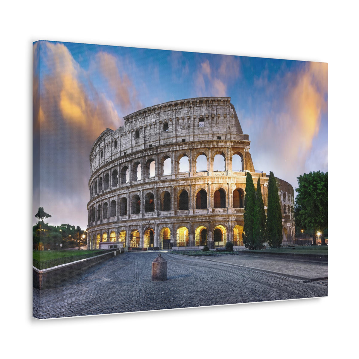 Colosseum in Italy Nature Wilderness Photography Canvas Wall Art for Home Decor Ready-to-Hang-Express Your Love Gifts