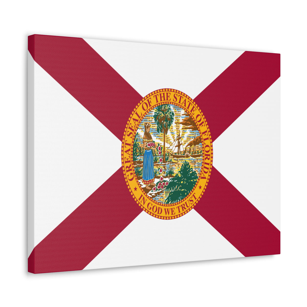 Florida State Flag Canvas Vibrant Wall Art Unframed Home Decor-Express Your Love Gifts