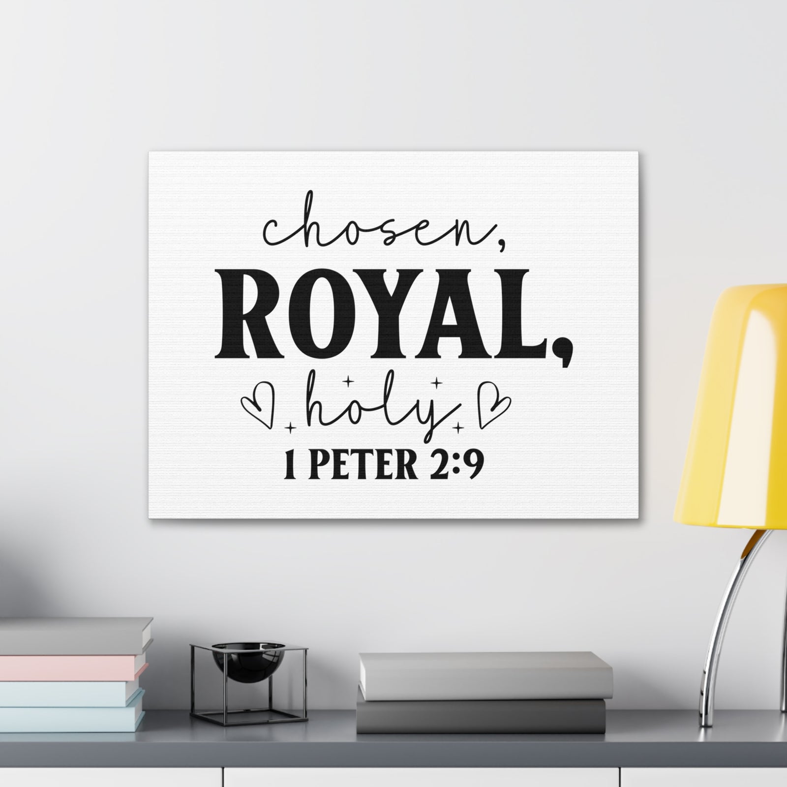 Scripture Walls 1 Peter 2:9 Chosen Royal Holy Bible Verse Canvas Christian Wall Art Ready to Hang Unframed-Express Your Love Gifts