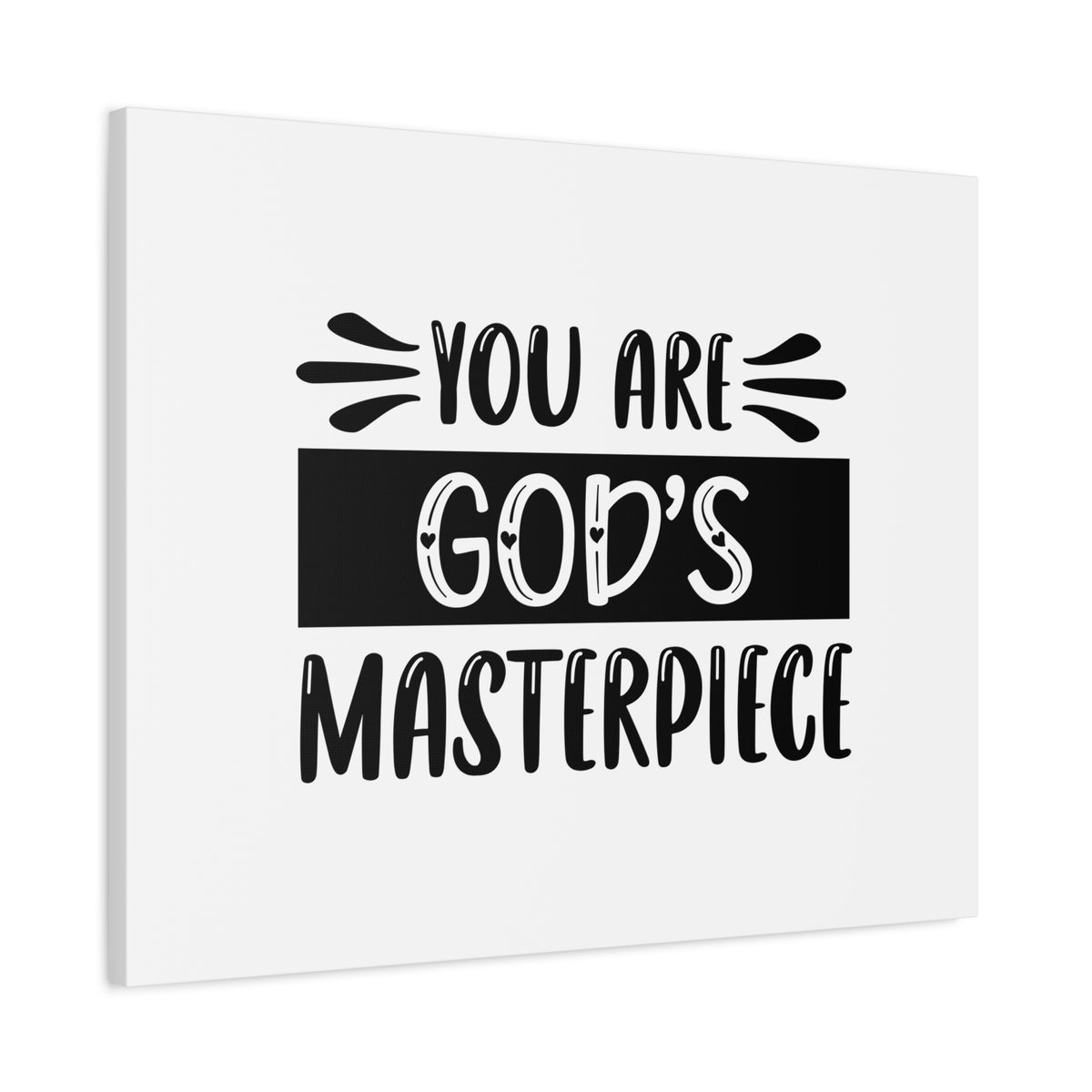 Scripture Canvas You Are God's Masterpiece Psalm 51:10 Christian Wall Art Bible Verse Print Ready to Hang-Express Your Love Gifts
