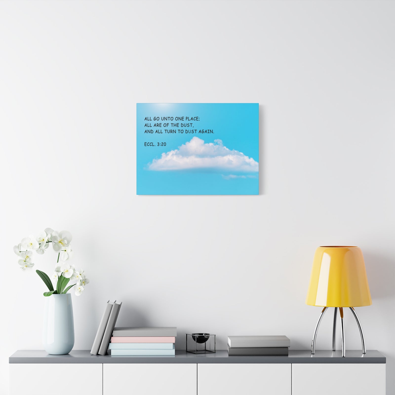 Scripture Walls Unto One Place Ecclesiastes 3:20 Bible Verse Canvas Christian Wall Art Ready to Hang-Express Your Love Gifts