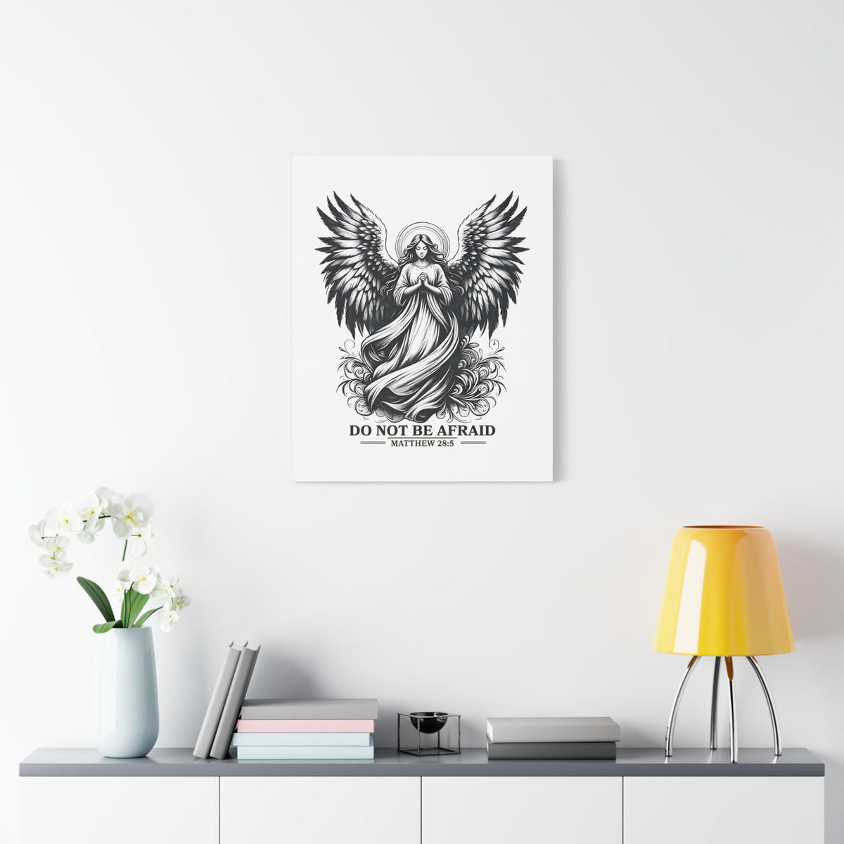 Scripture Walls Matthew 28:5 Do Not Be Afraid Bible Verse Canvas Christian Wall Art Ready to Hang Unframed-Express Your Love Gifts