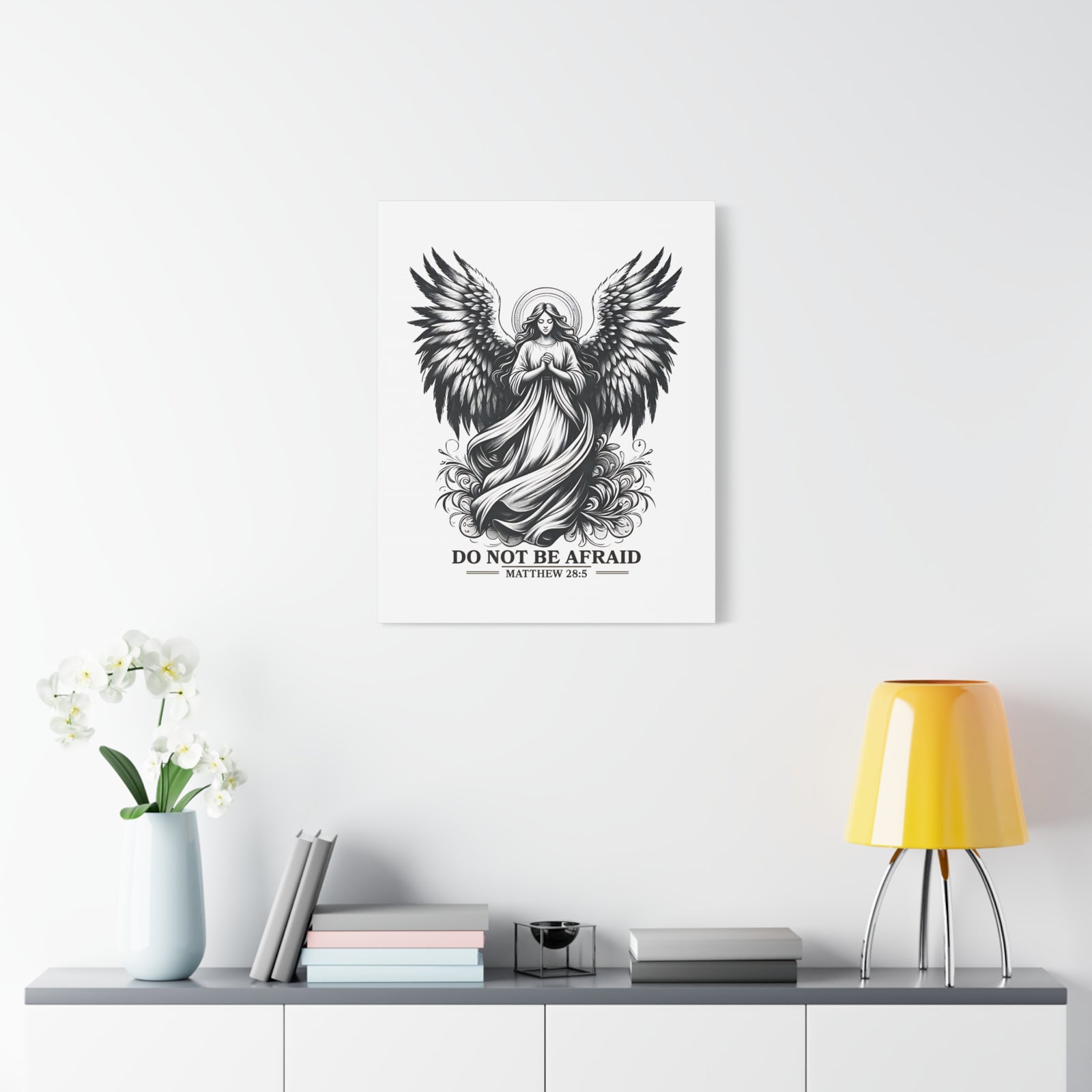 Scripture Walls Matthew 28:5 Do Not Be Afraid Bible Verse Canvas Christian Wall Art Ready to Hang Unframed-Express Your Love Gifts
